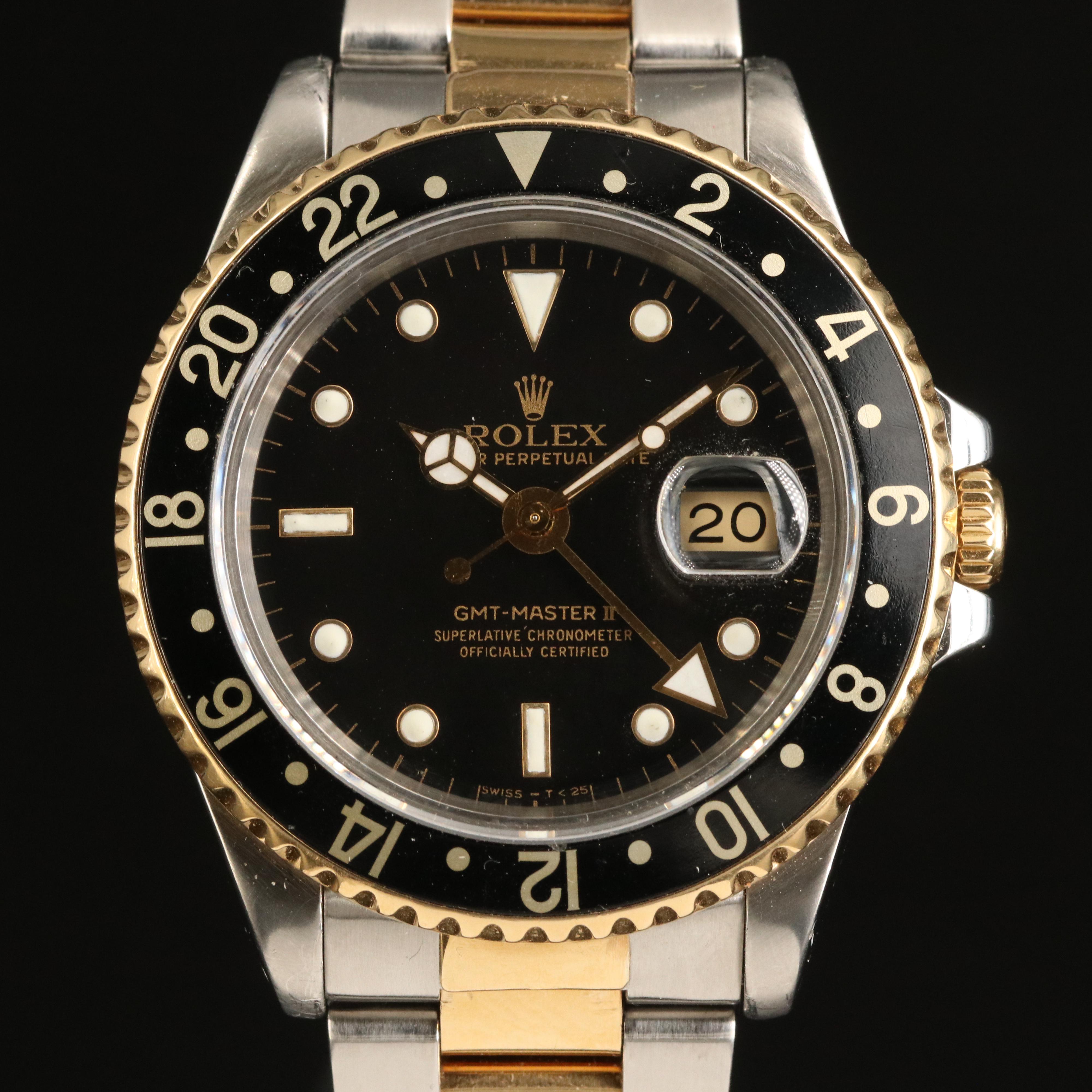 1991 Rolex GMT Master II 18K and Stainless Steel Watch