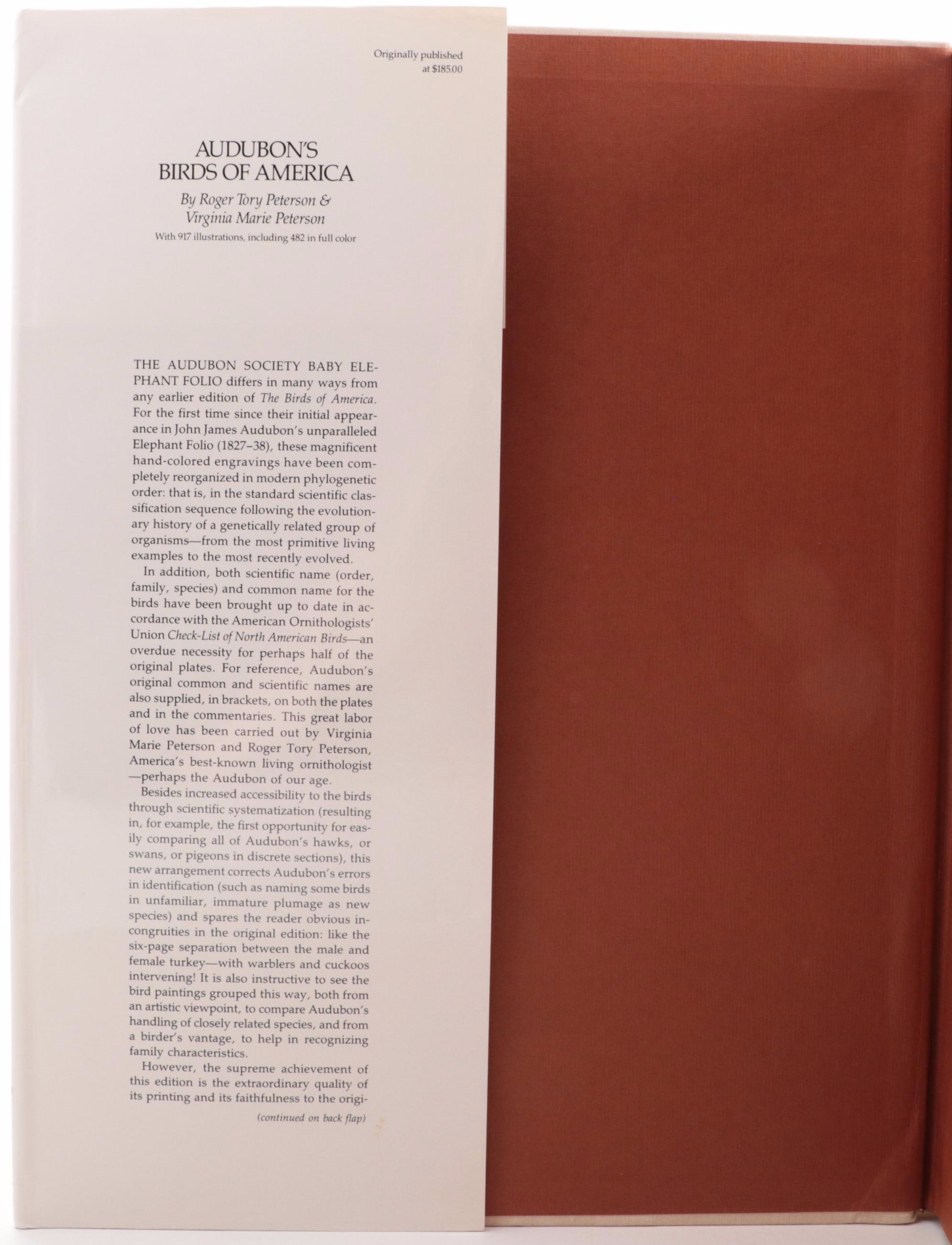 Second Edition "Audubon's Birds of America" Baby Elephant Folio by the Petersons