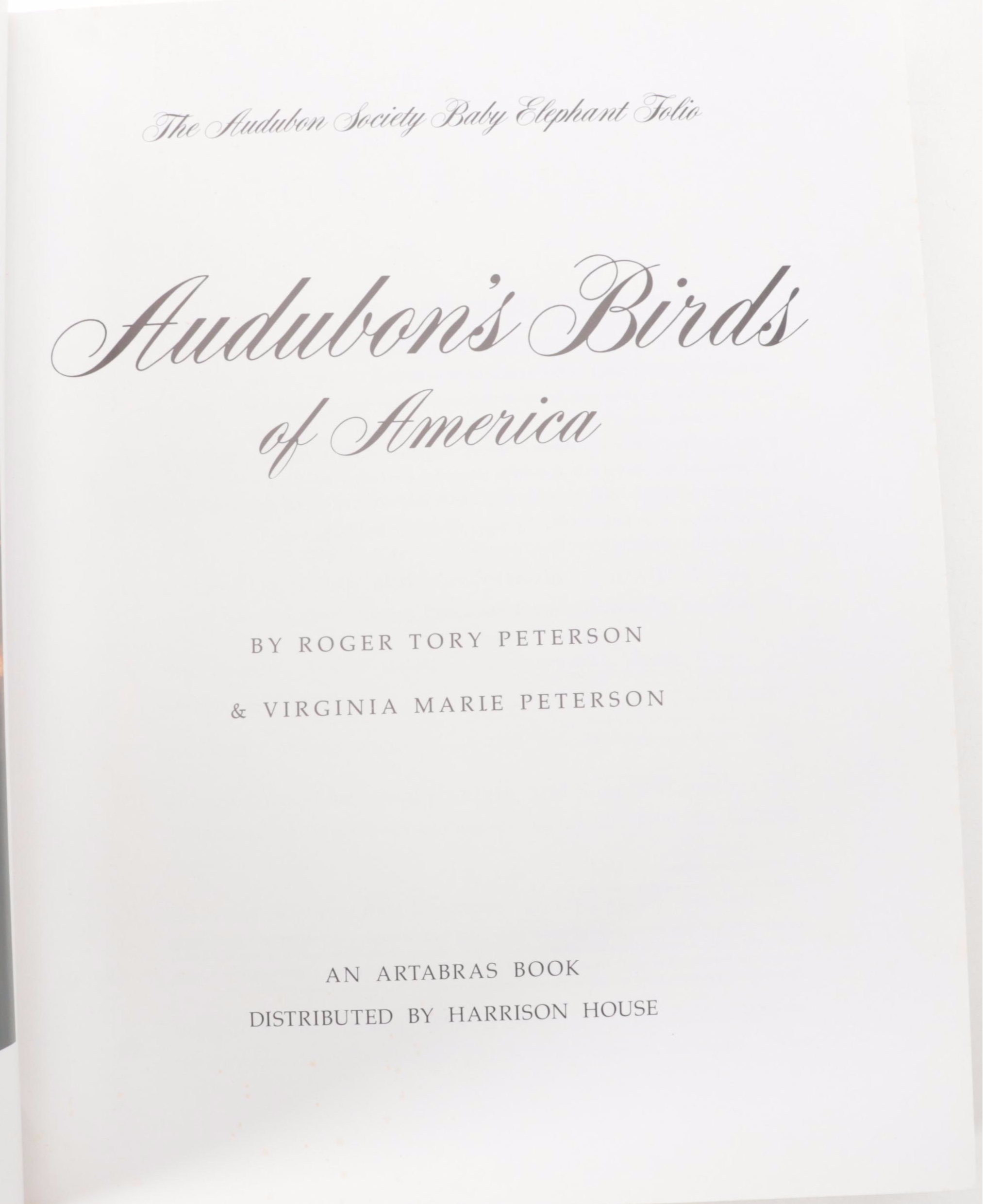 Second Edition "Audubon's Birds of America" Baby Elephant Folio by the Petersons