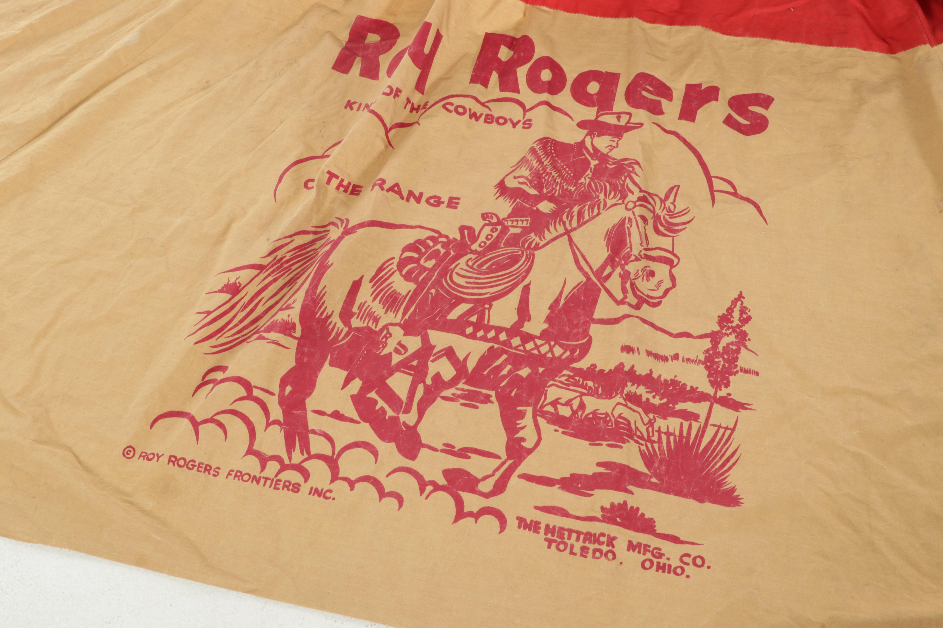 Hettrick "Roy Rogers Frontiers" Canvas Tent, Mid-20th Century