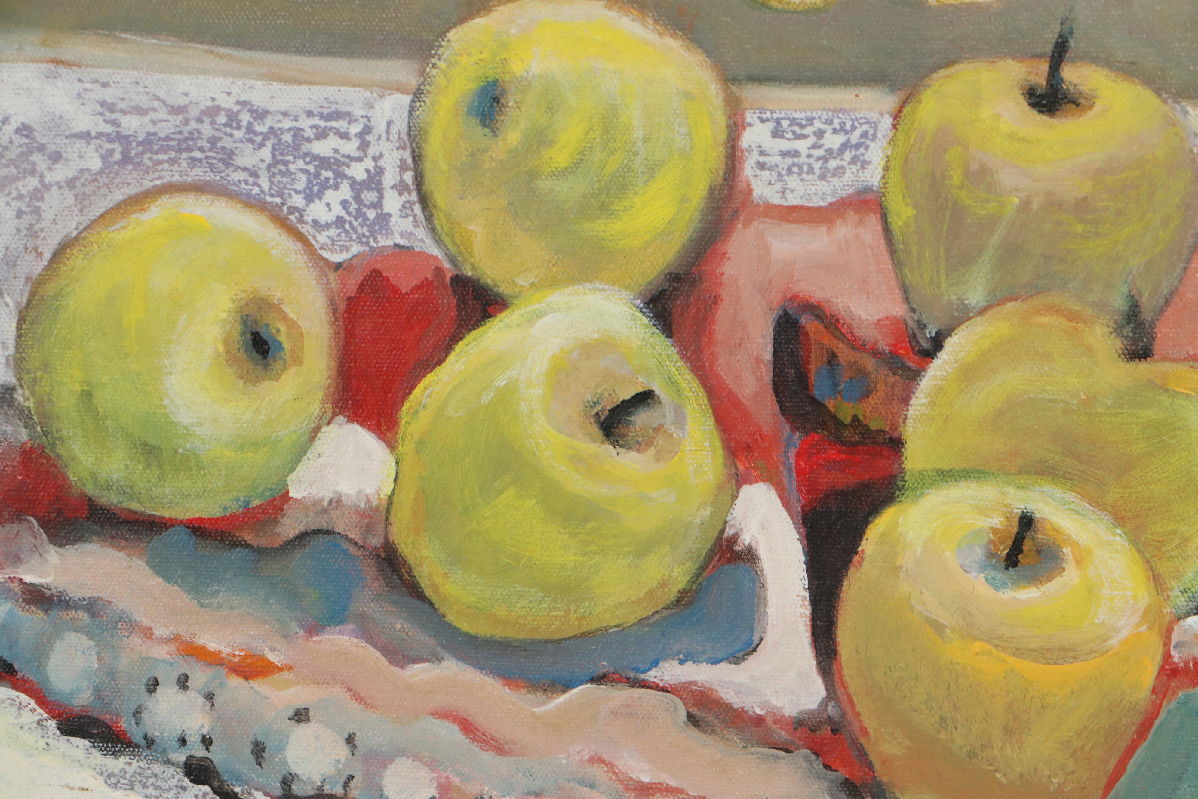 Marion Maas Still Life Oil Painting of Apples