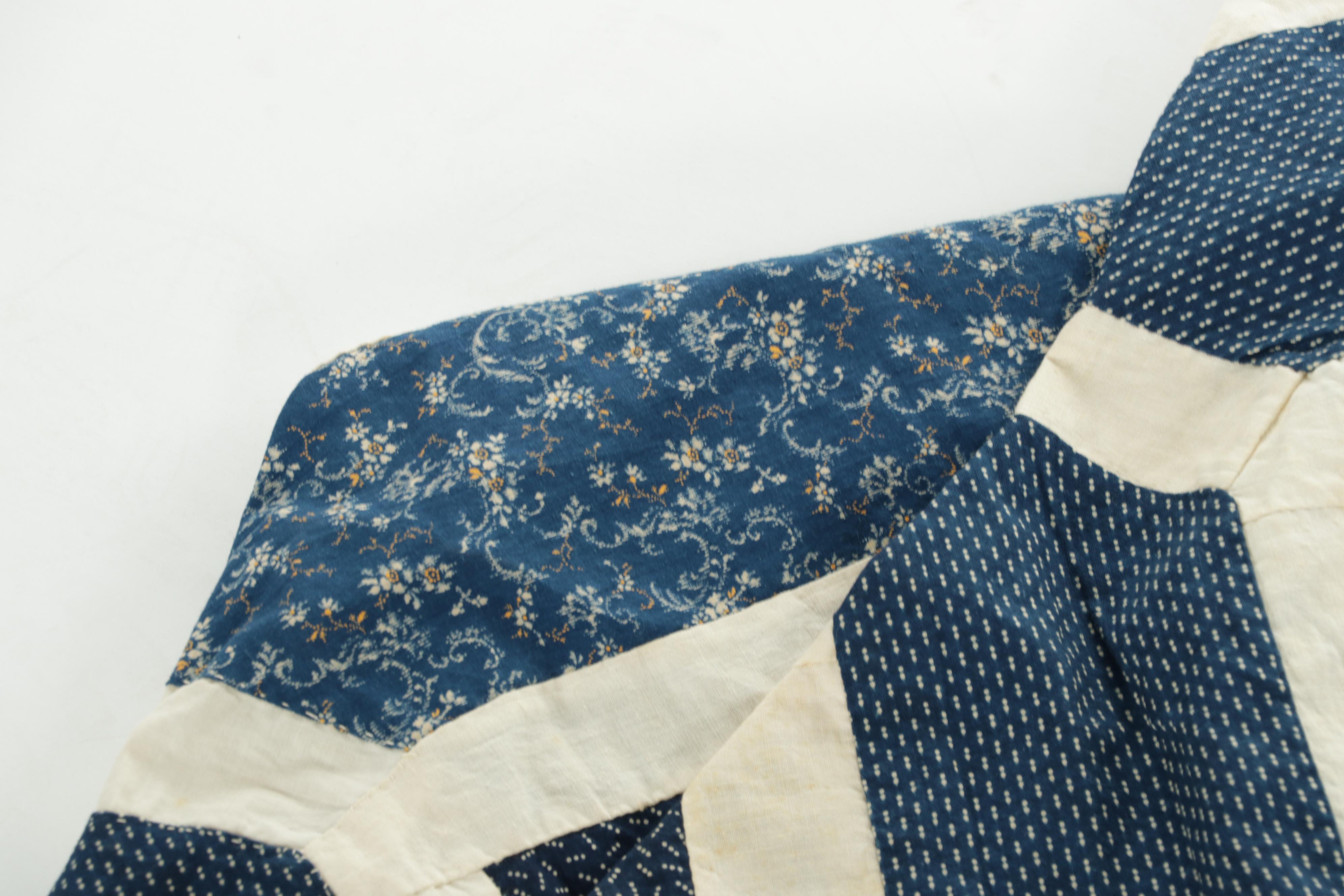 Embroidered Crib Quilt with Hand-Pieced Quilt Tops and Blocks, 20th Century