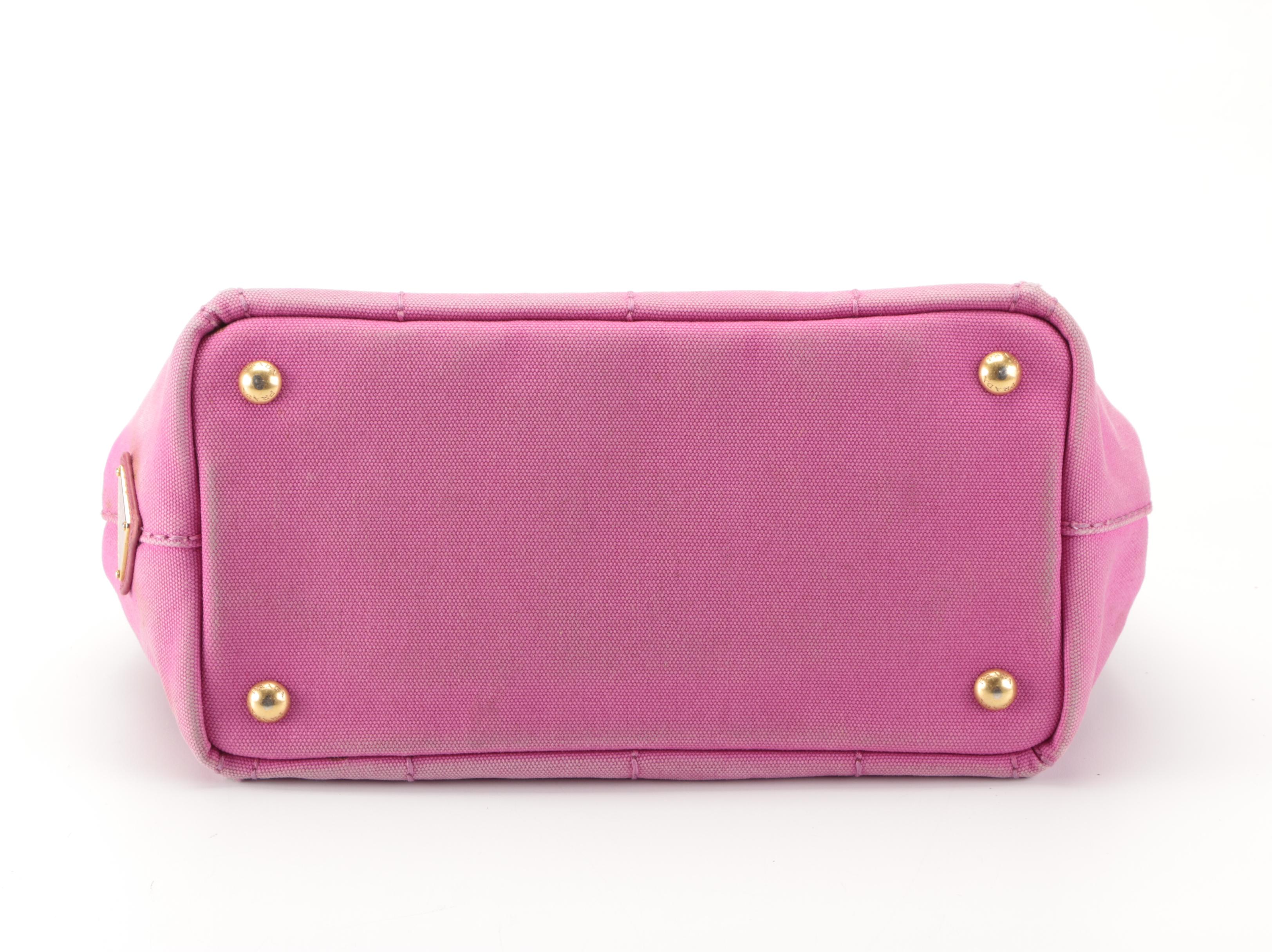 Prada Pink Canapa Canvas Tote