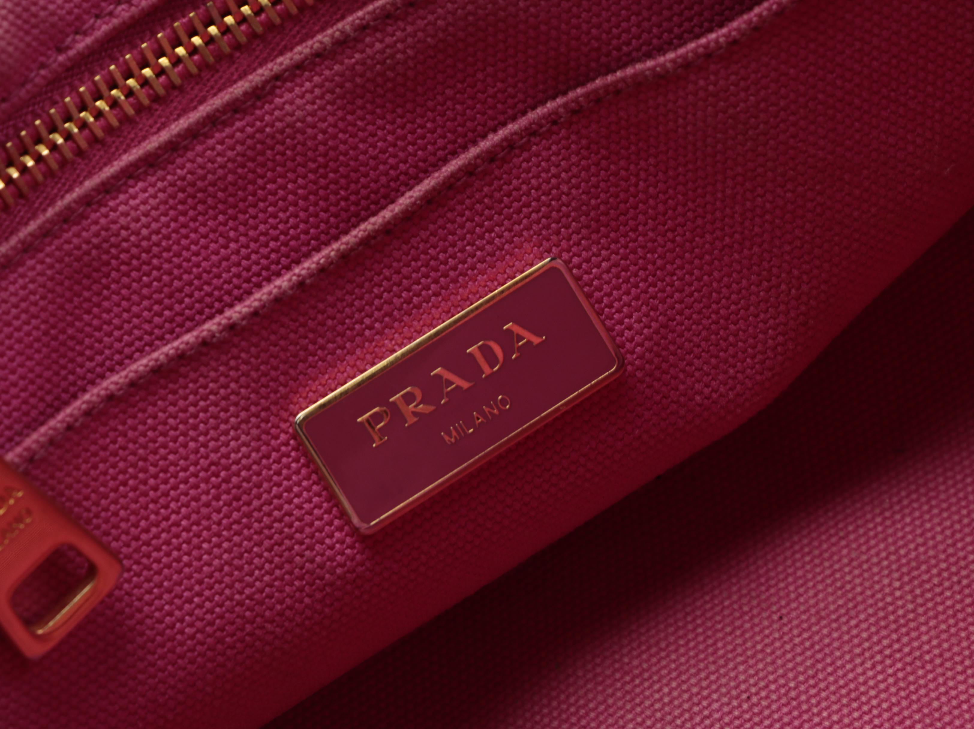 Prada Pink Canapa Canvas Tote