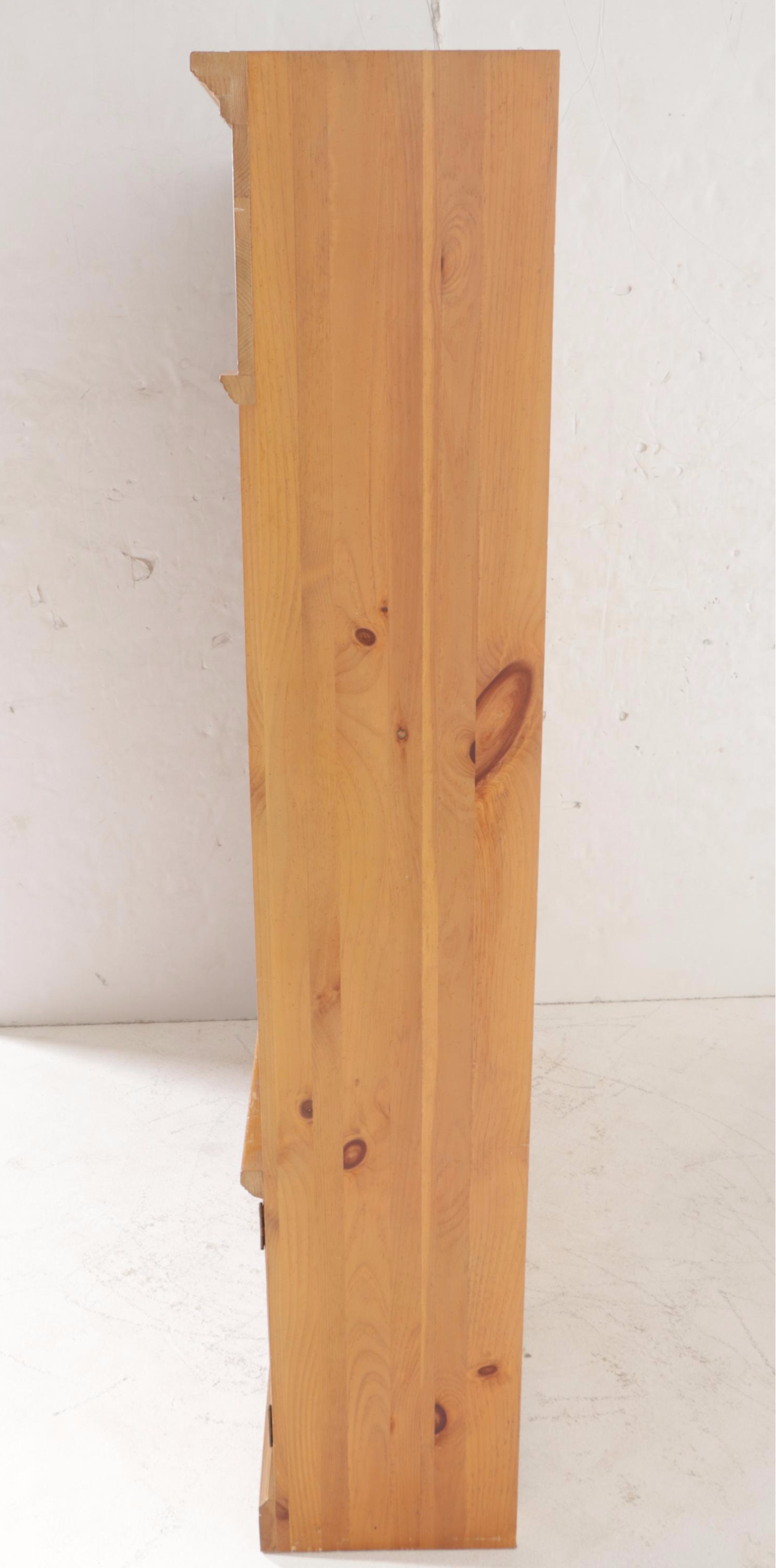 Pine Wall Unit Cabinet and Display Shelves, Late 20th Century