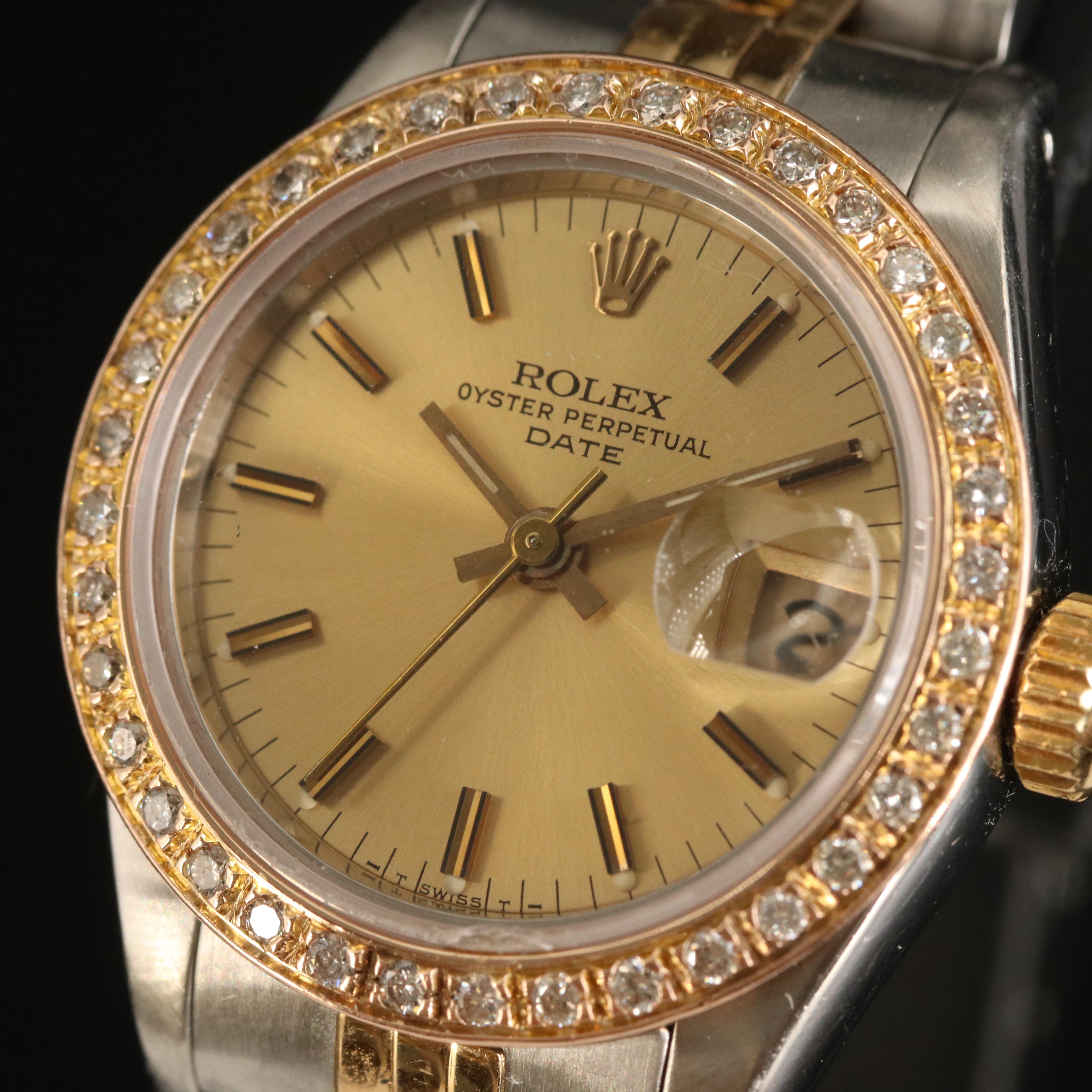 1984 Rolex Datejust Diamond Bezel Watch