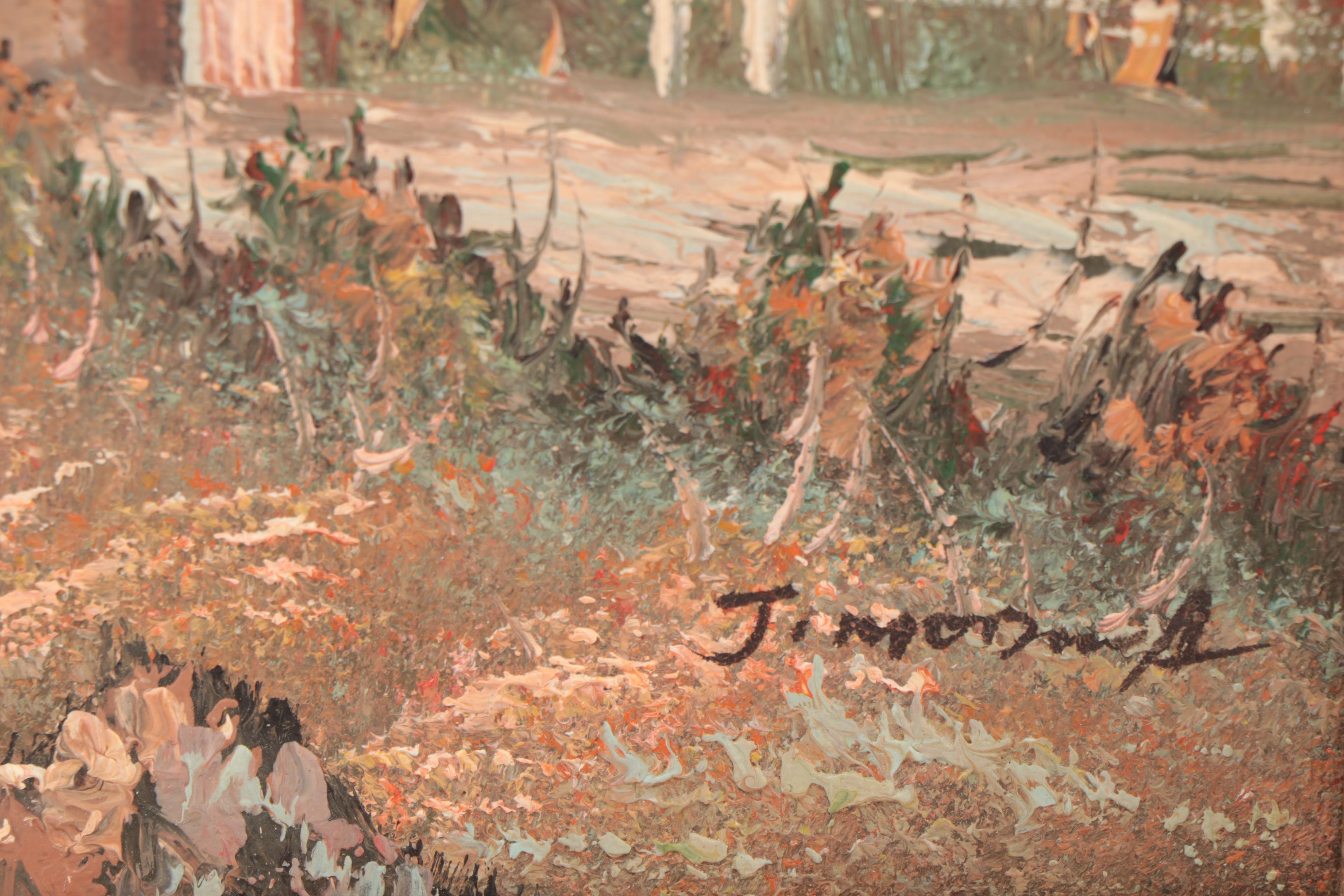 Landscape Oil Painting of Covered Bridge