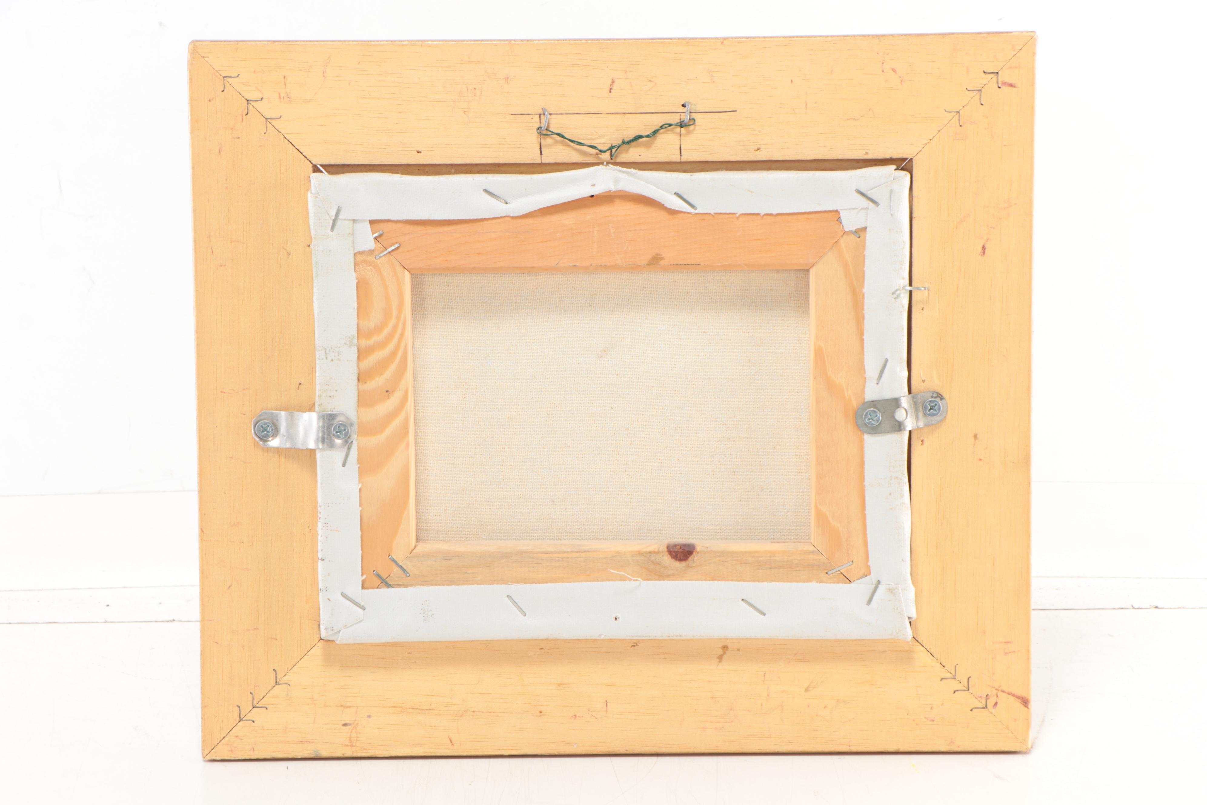 Landscape Oil Painting of Covered Bridge