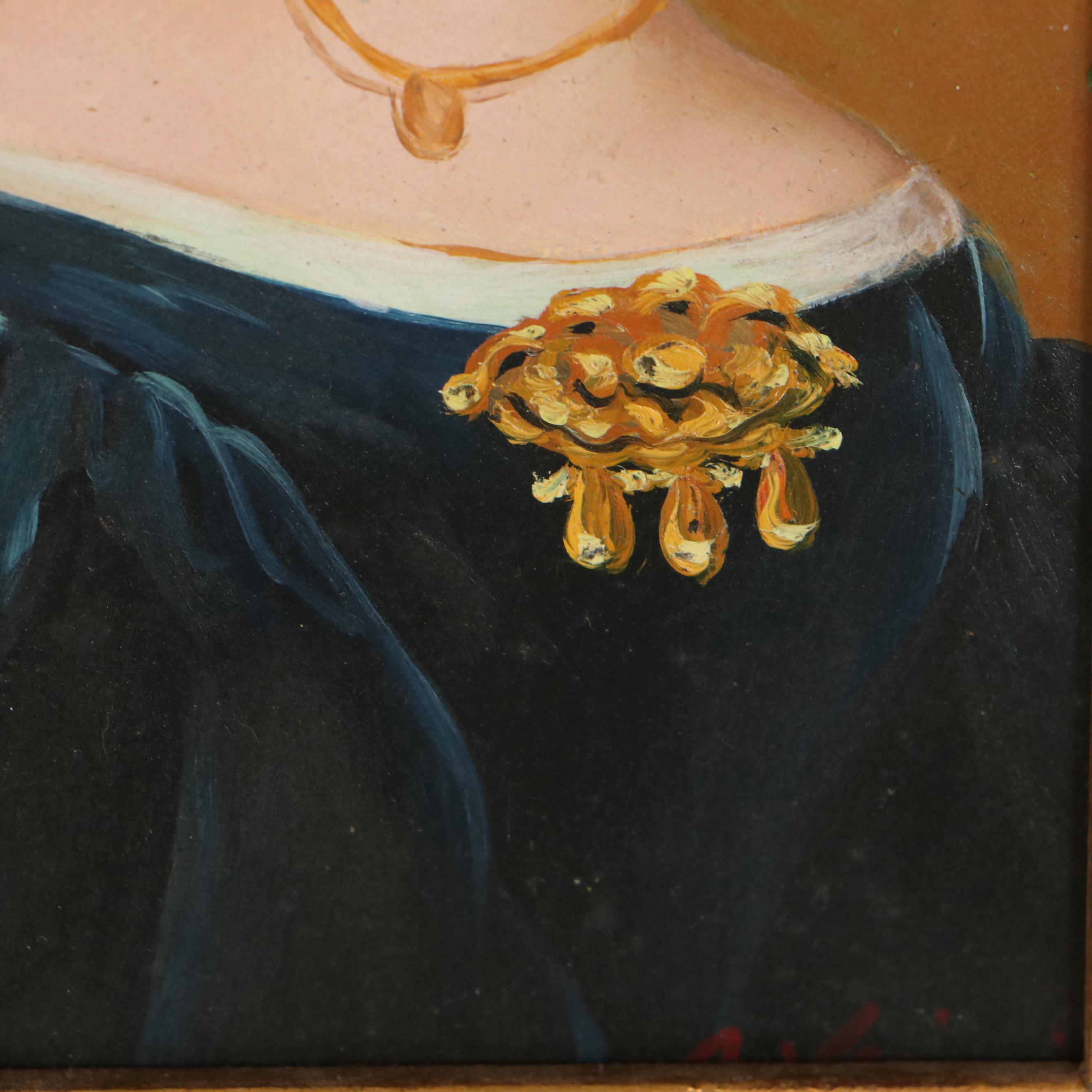 Portrait Oil Painting of Young Woman After Joseph Karl Stieler