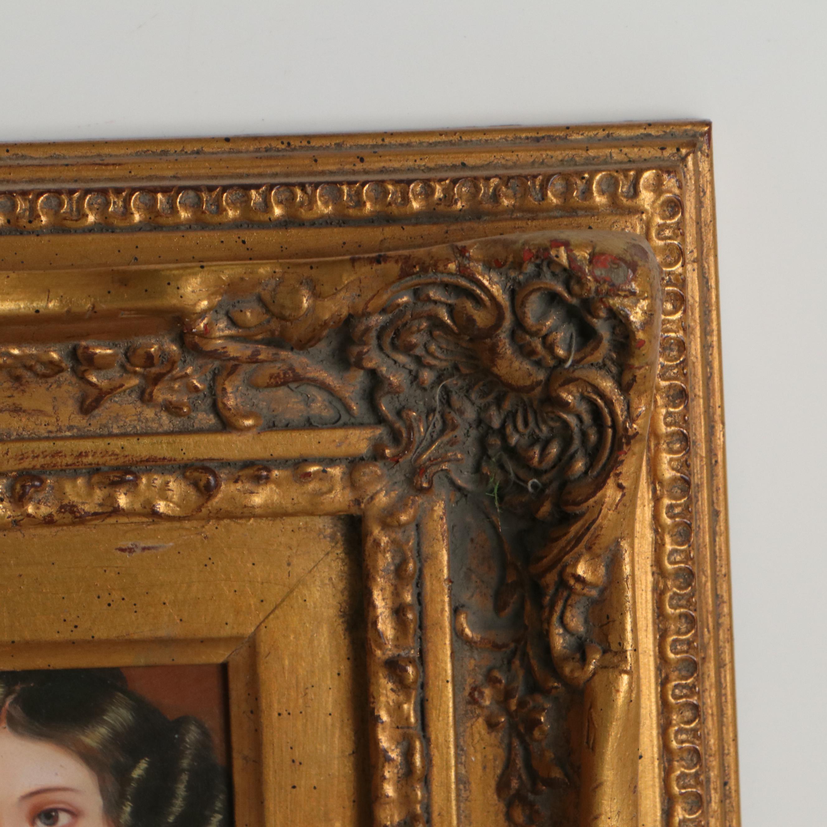 Portrait Oil Painting of Young Woman After Joseph Karl Stieler