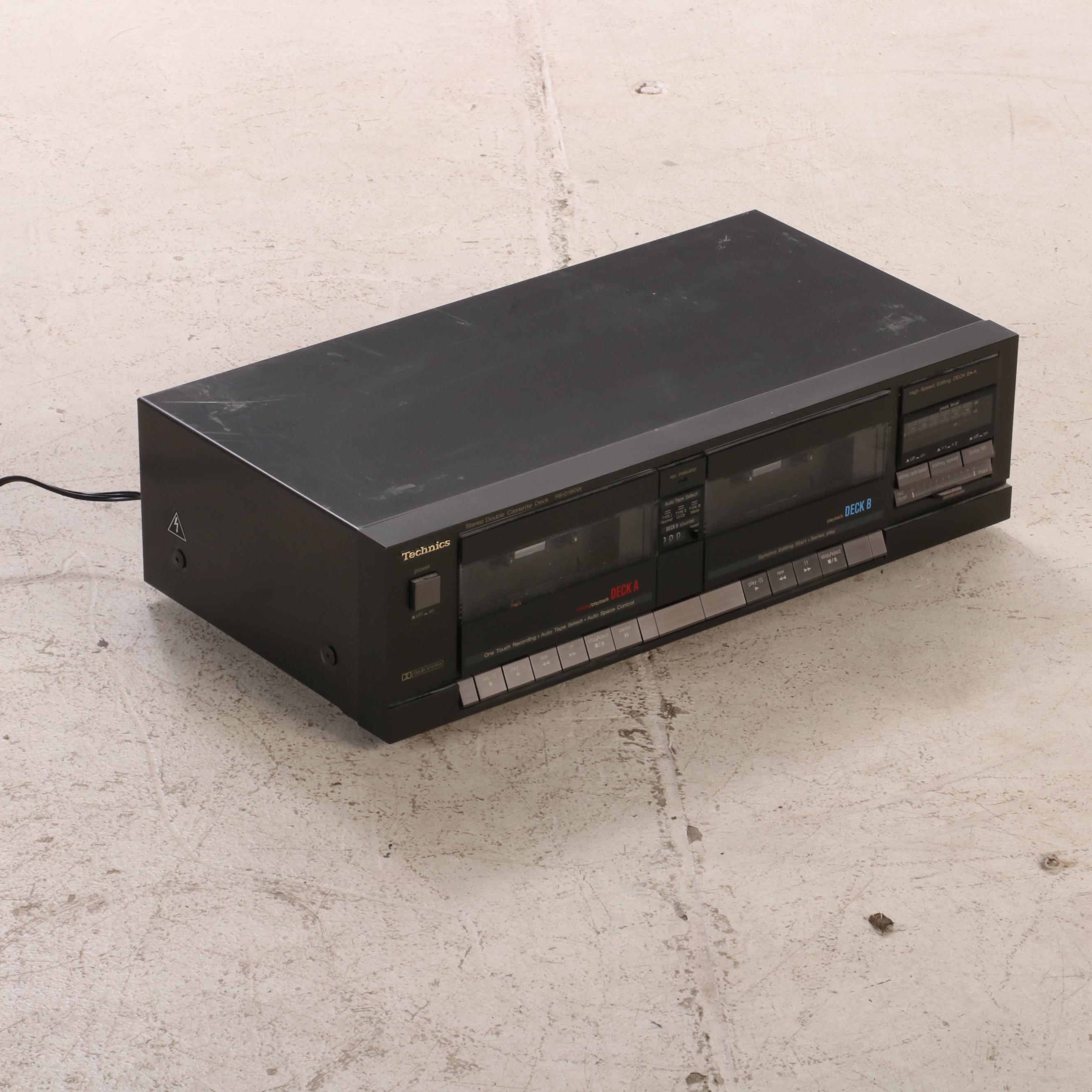 Sony CD Player with Technics Turntable, Cassette Deck, and Amplifier