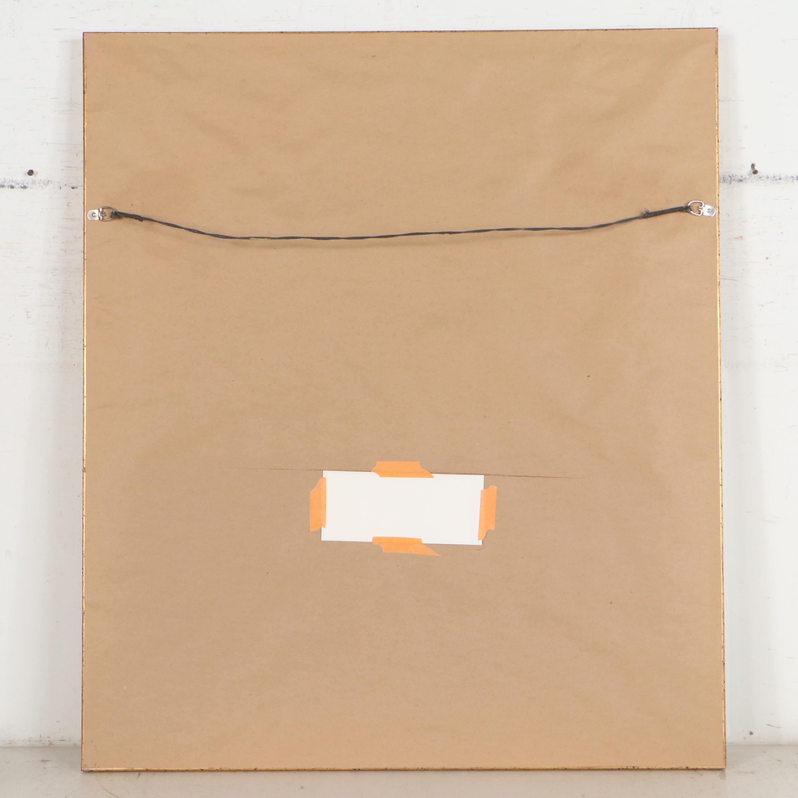 Jens Jensen Abstract Mixed Media Oil Painting "Women Running"