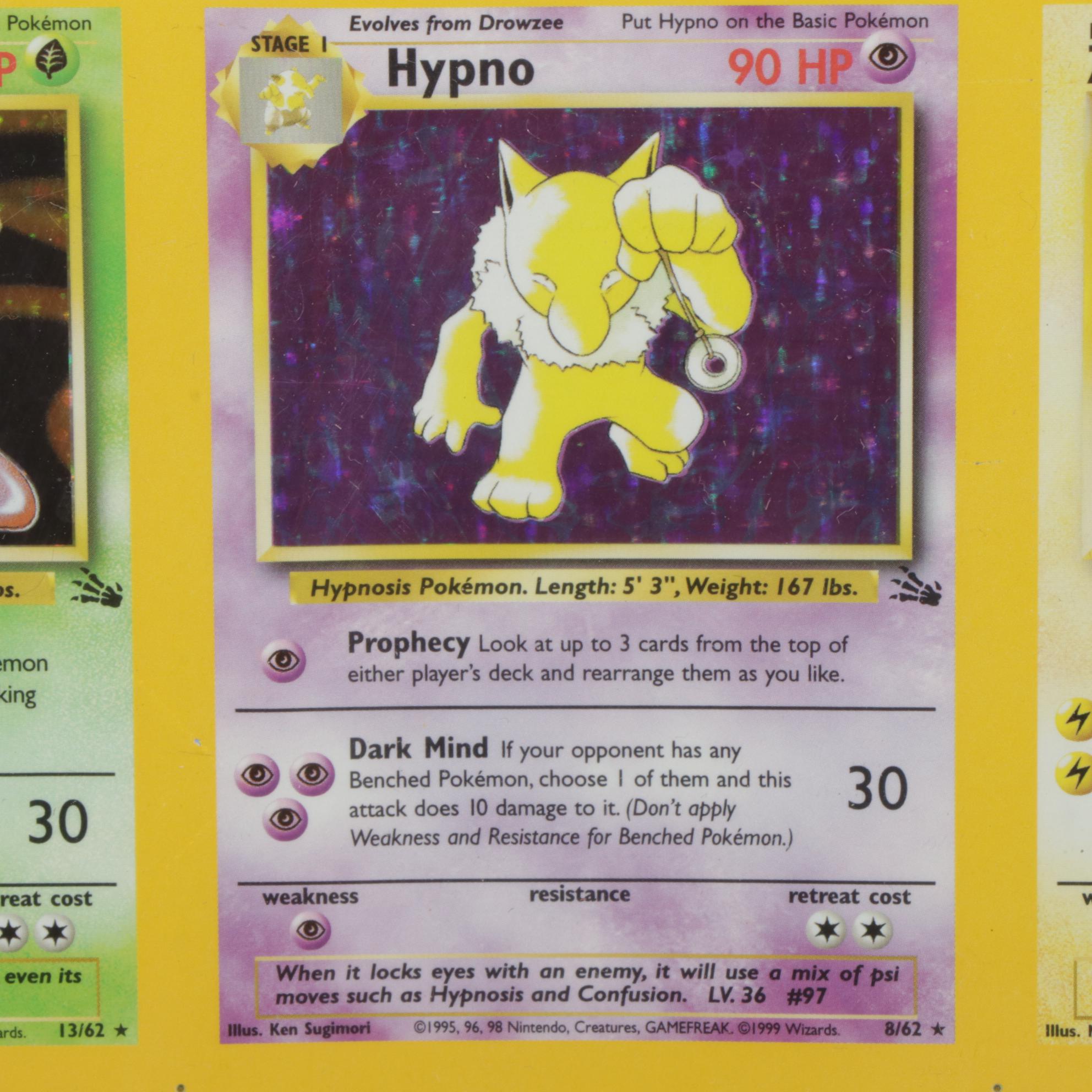 1999 Pokémon "Fossil" First Edition Holographic 110 Card Uncut Sheet