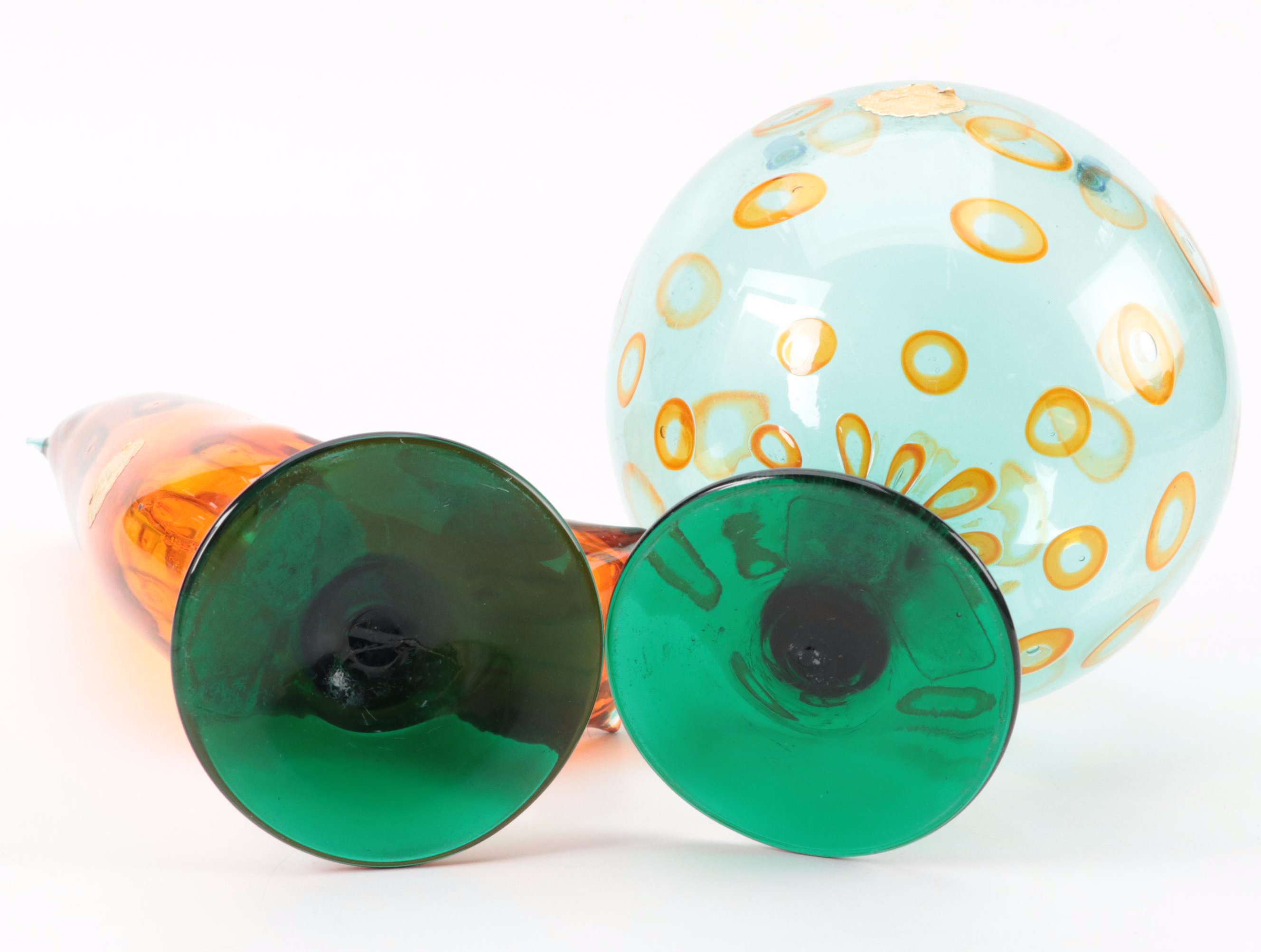 Italian Blown for Anita Kott Alessandro Pianon for Vistosi Style Art Glass Birds