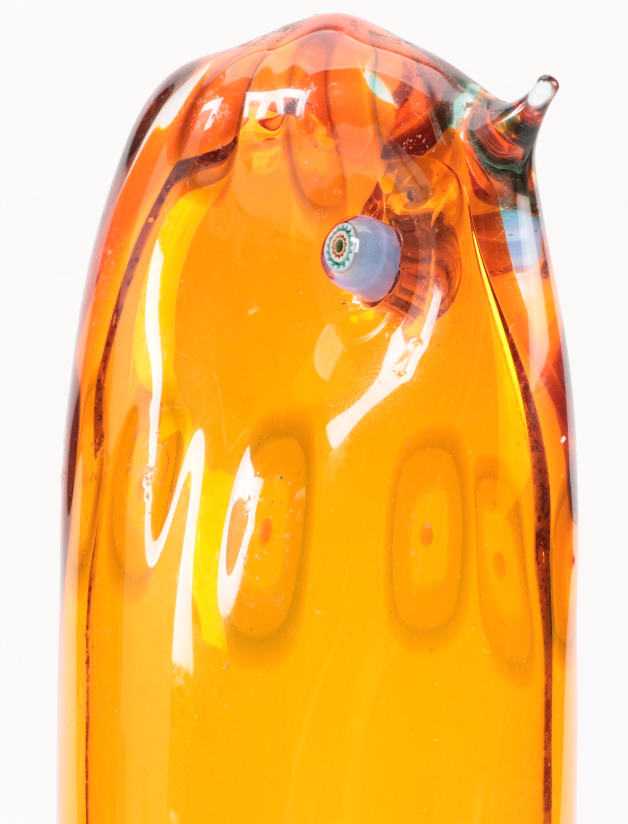 Italian Blown for Anita Kott Alessandro Pianon for Vistosi Style Art Glass Birds