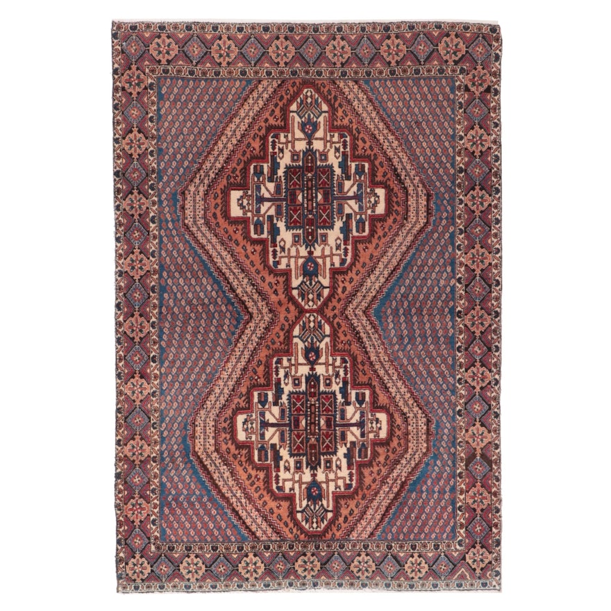 4' x 5'11 Hand-Knotted Persian Afshar Area Rug