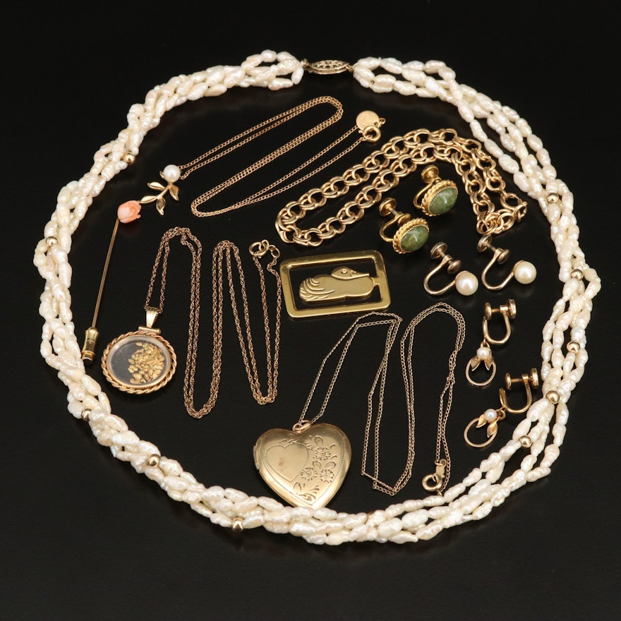 Jewelry Selection Featuring Judith Leiber and Heart Locket Necklace