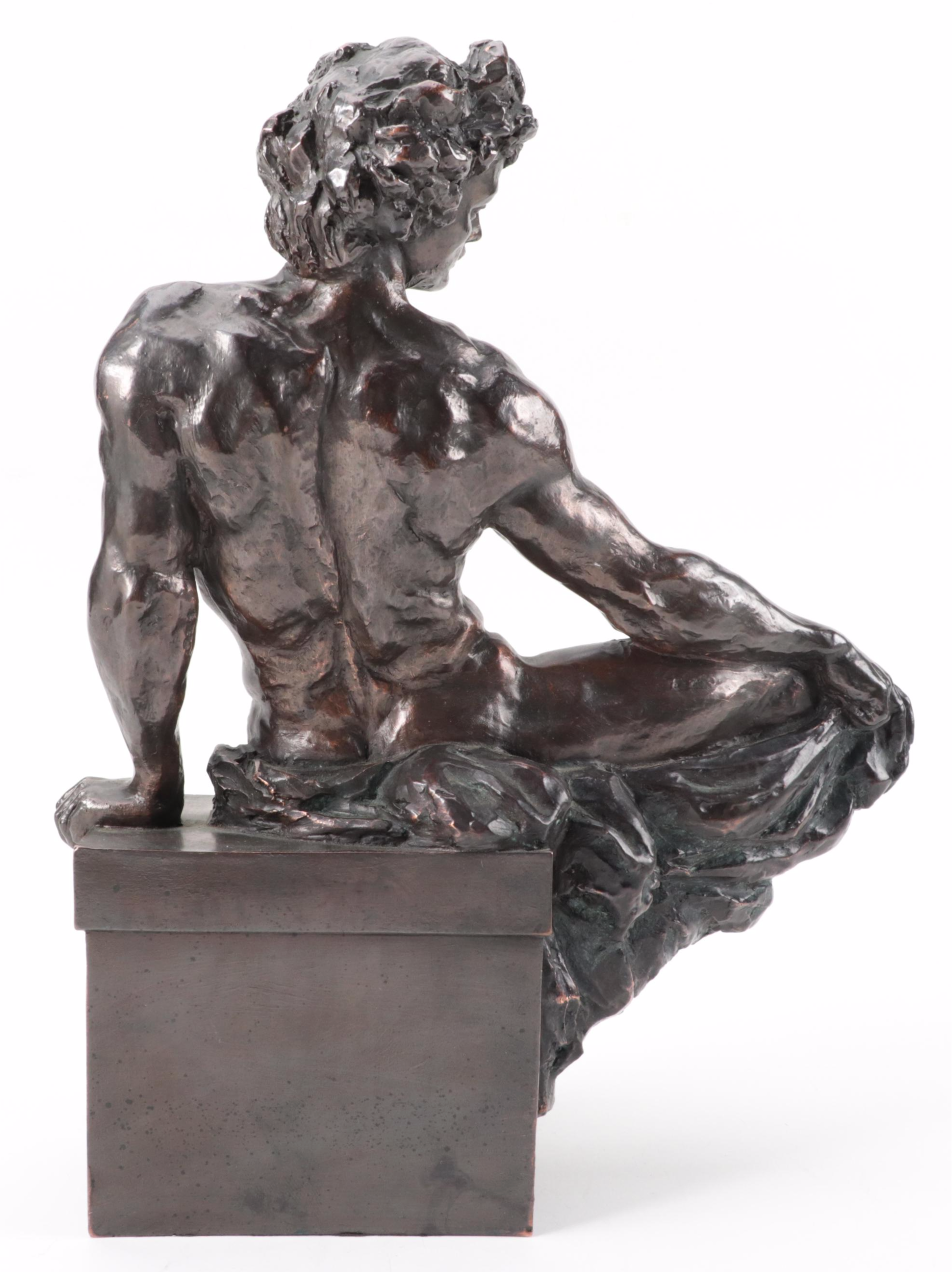 Cold Cast Bronze Sculpture In the Style of Michelangelo's "The Creation of Adam"