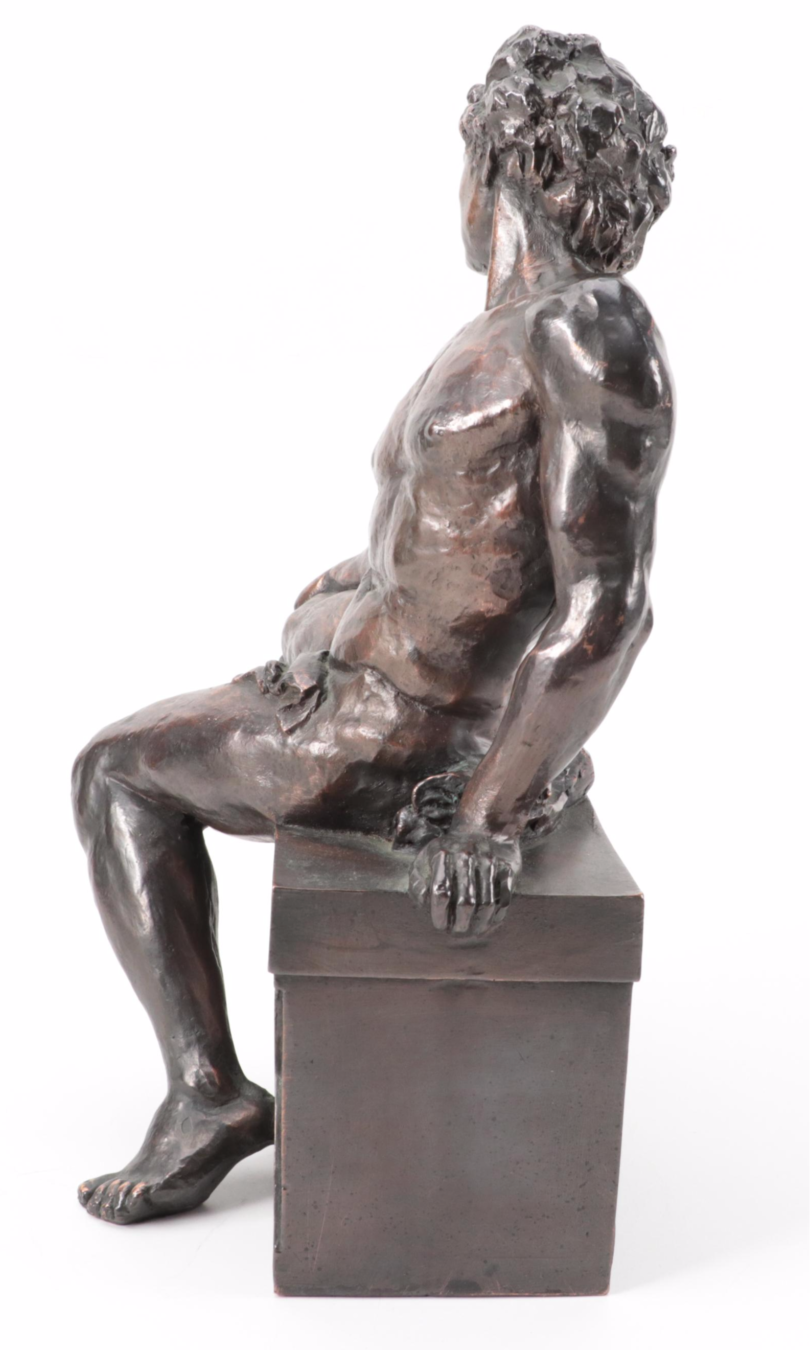 Cold Cast Bronze Sculpture In the Style of Michelangelo's "The Creation of Adam"