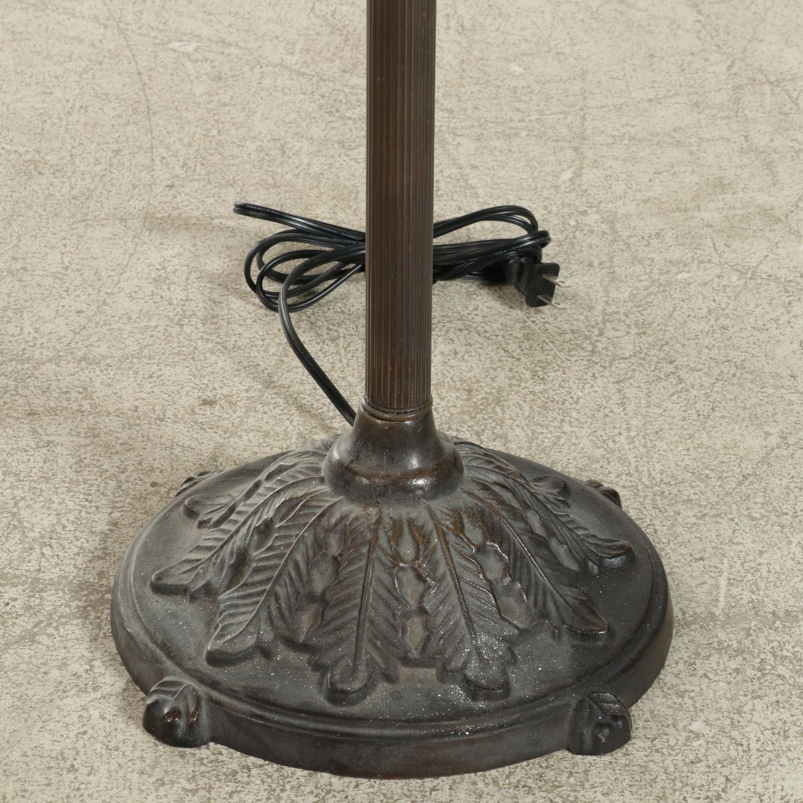 Ohio State Buckeye Stained Glass Floor Lamp