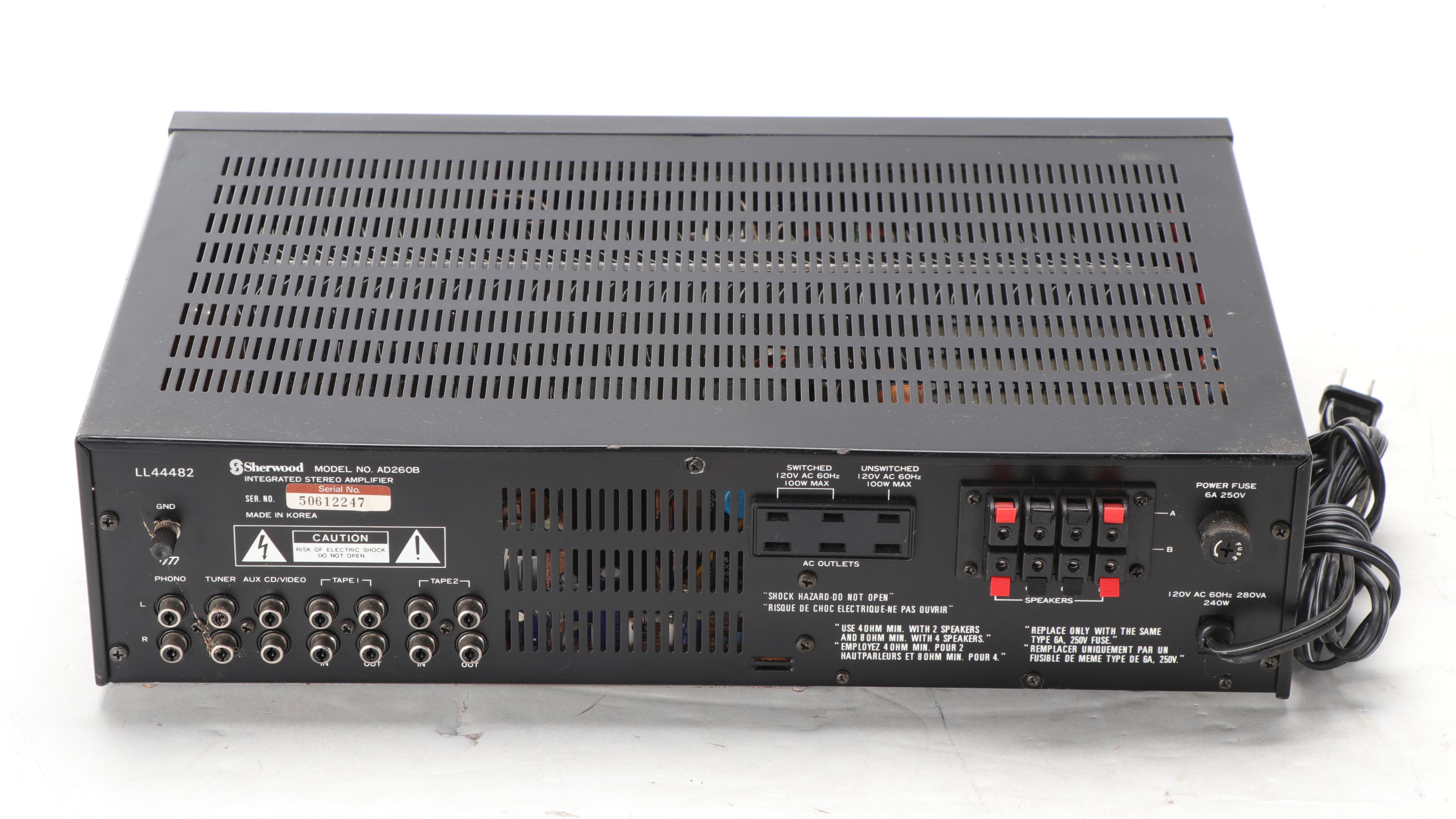 Sherwood Stereo Amplifier, Tuner and Equalizer with Acoustic Research Speakers