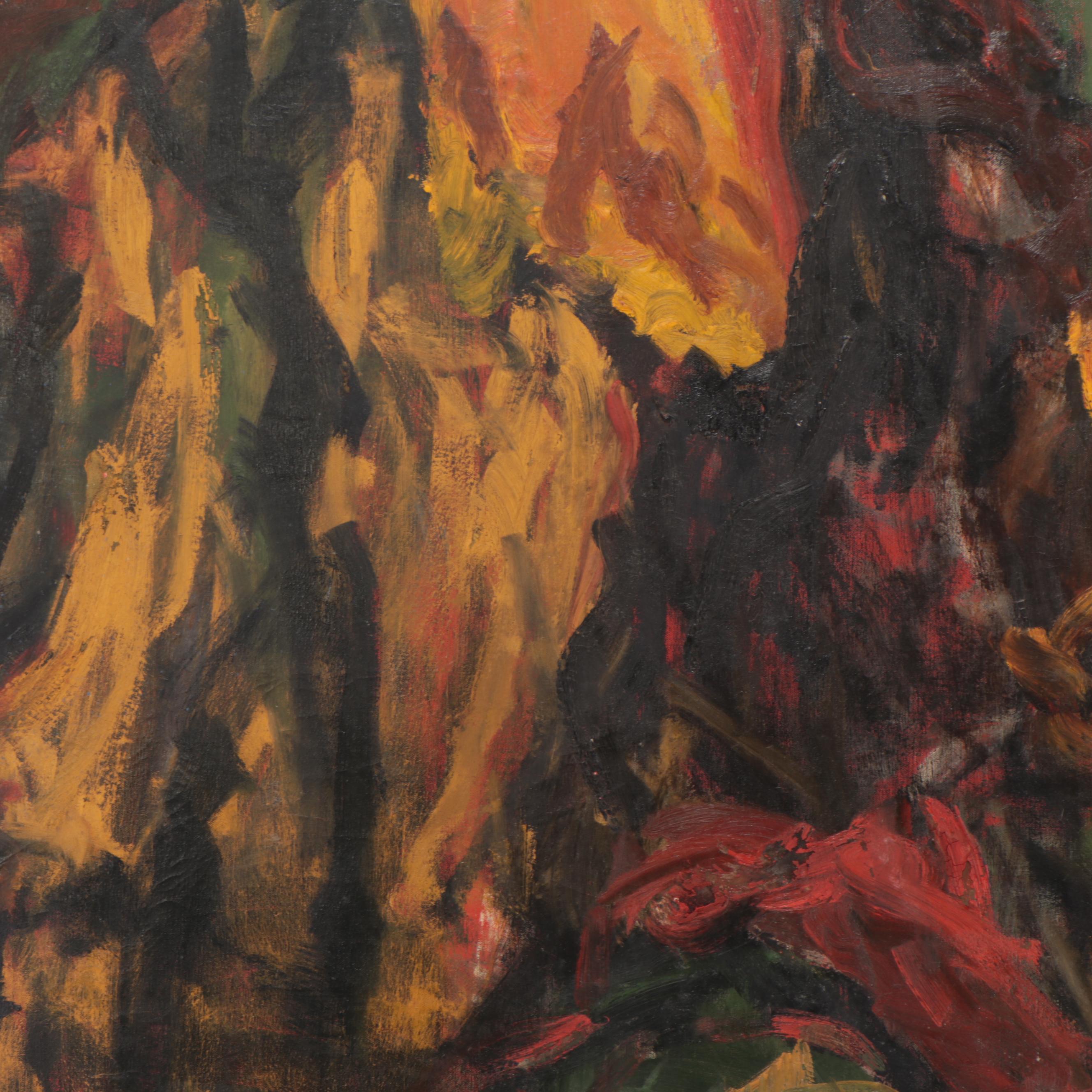 Rhoda Weissman Abstract Expressionist Oil Painting, 1964