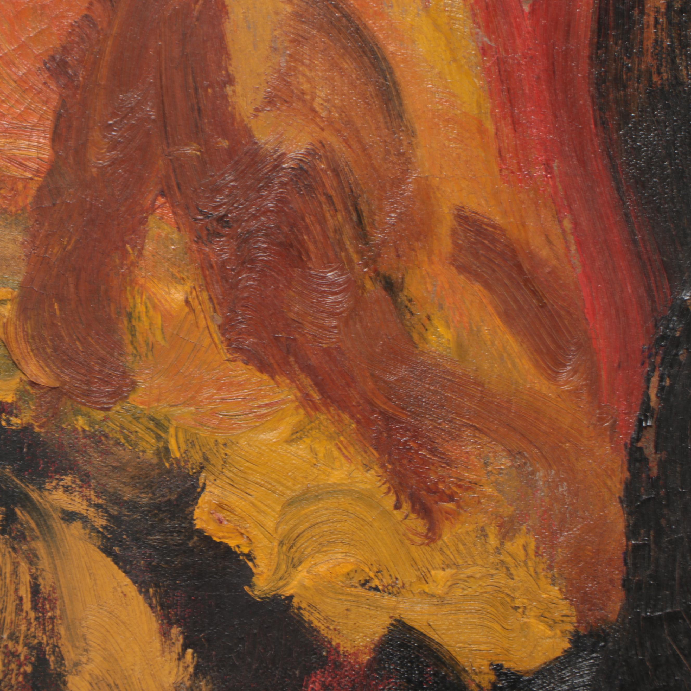 Rhoda Weissman Abstract Expressionist Oil Painting, 1964