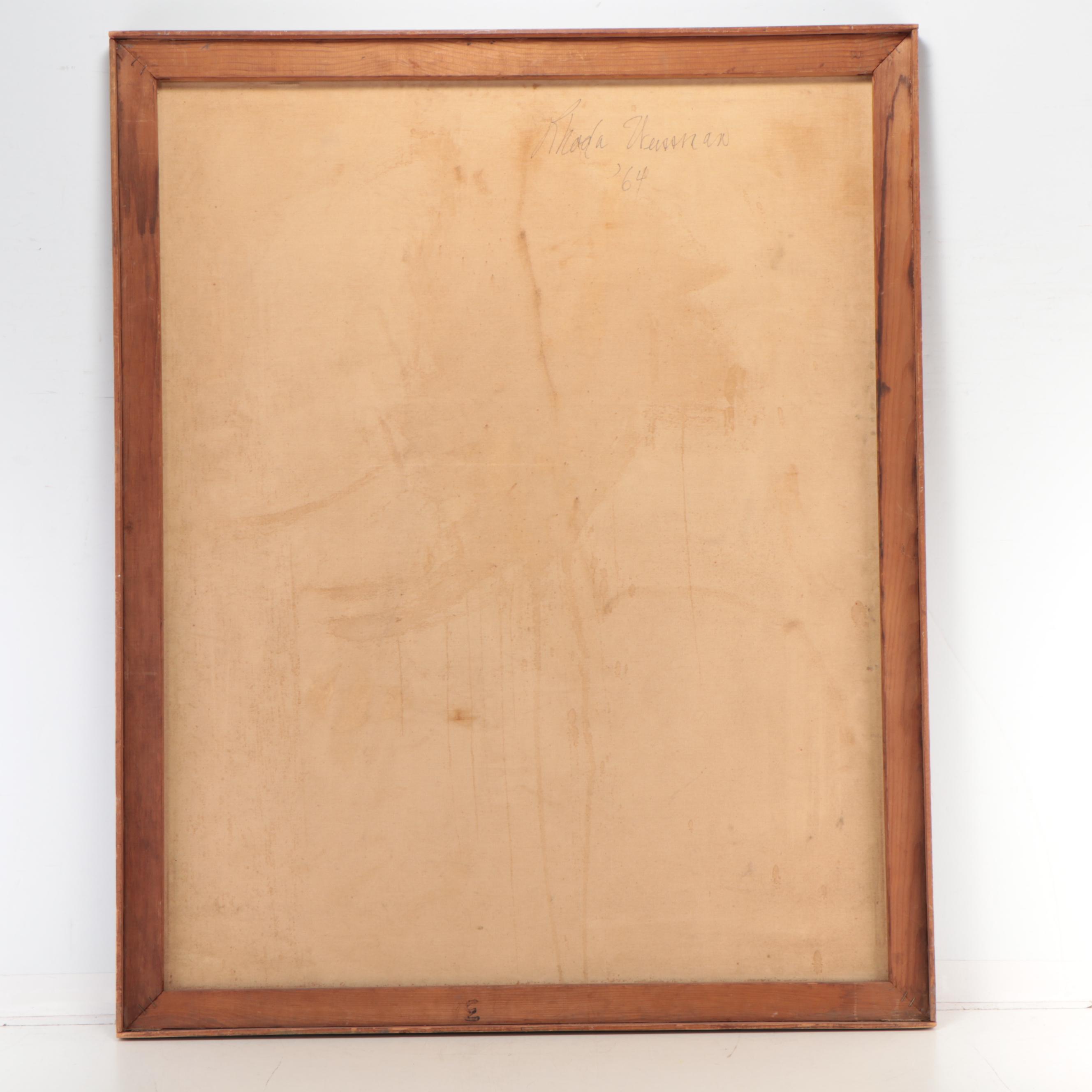 Rhoda Weissman Abstract Expressionist Oil Painting, 1964