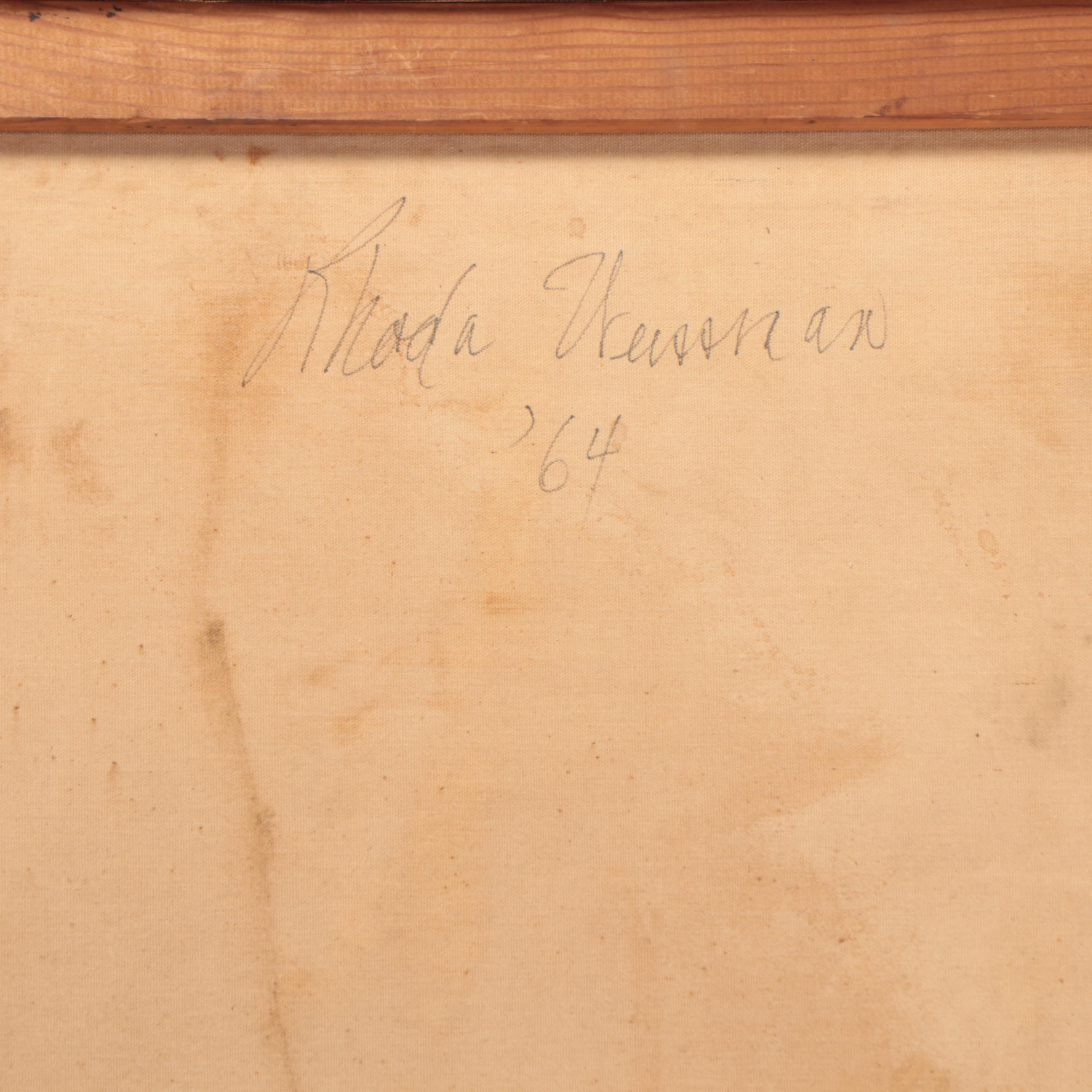 Rhoda Weissman Abstract Expressionist Oil Painting, 1964