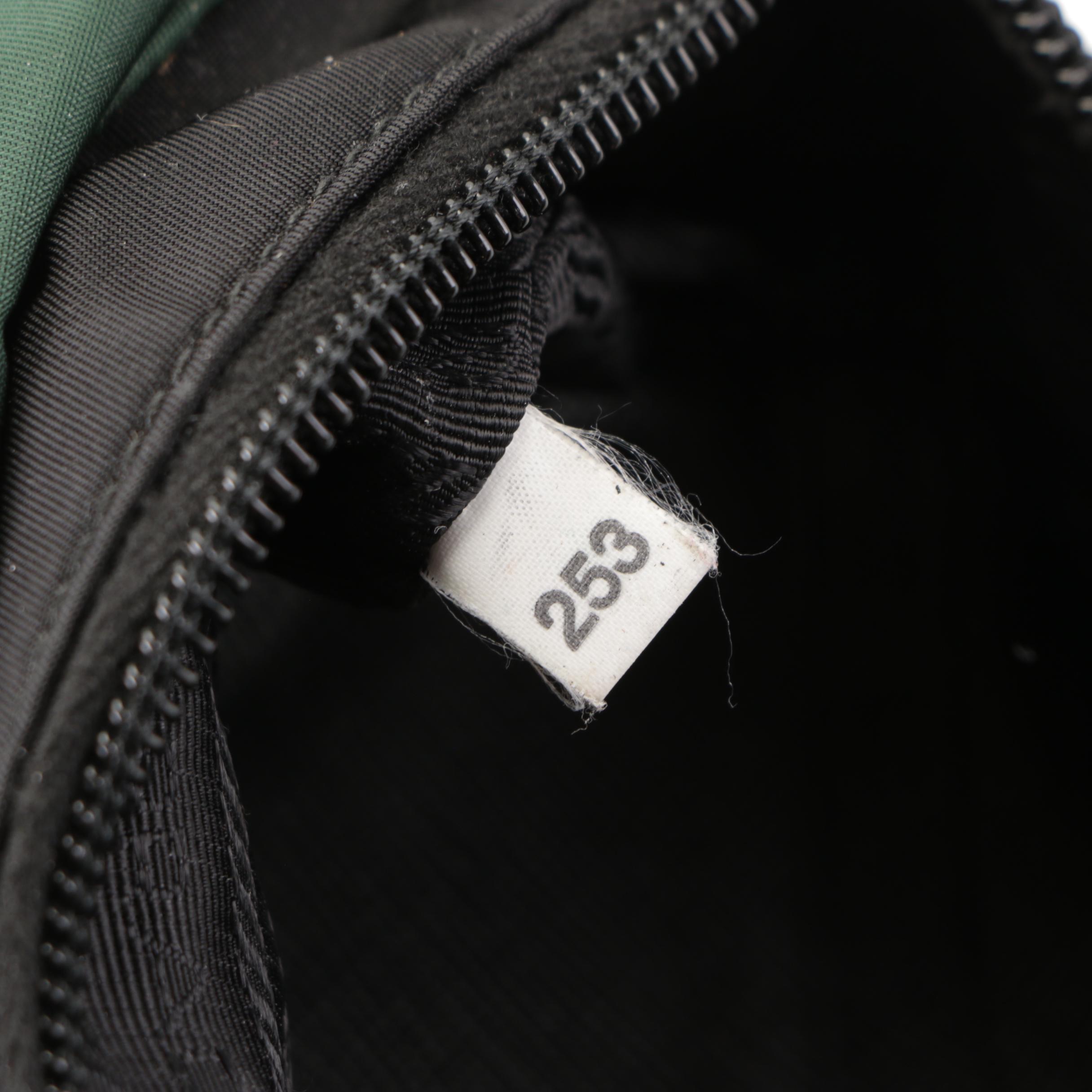 Prada Wristlet in Black, Camouflage, and Green Tessuto Nylon