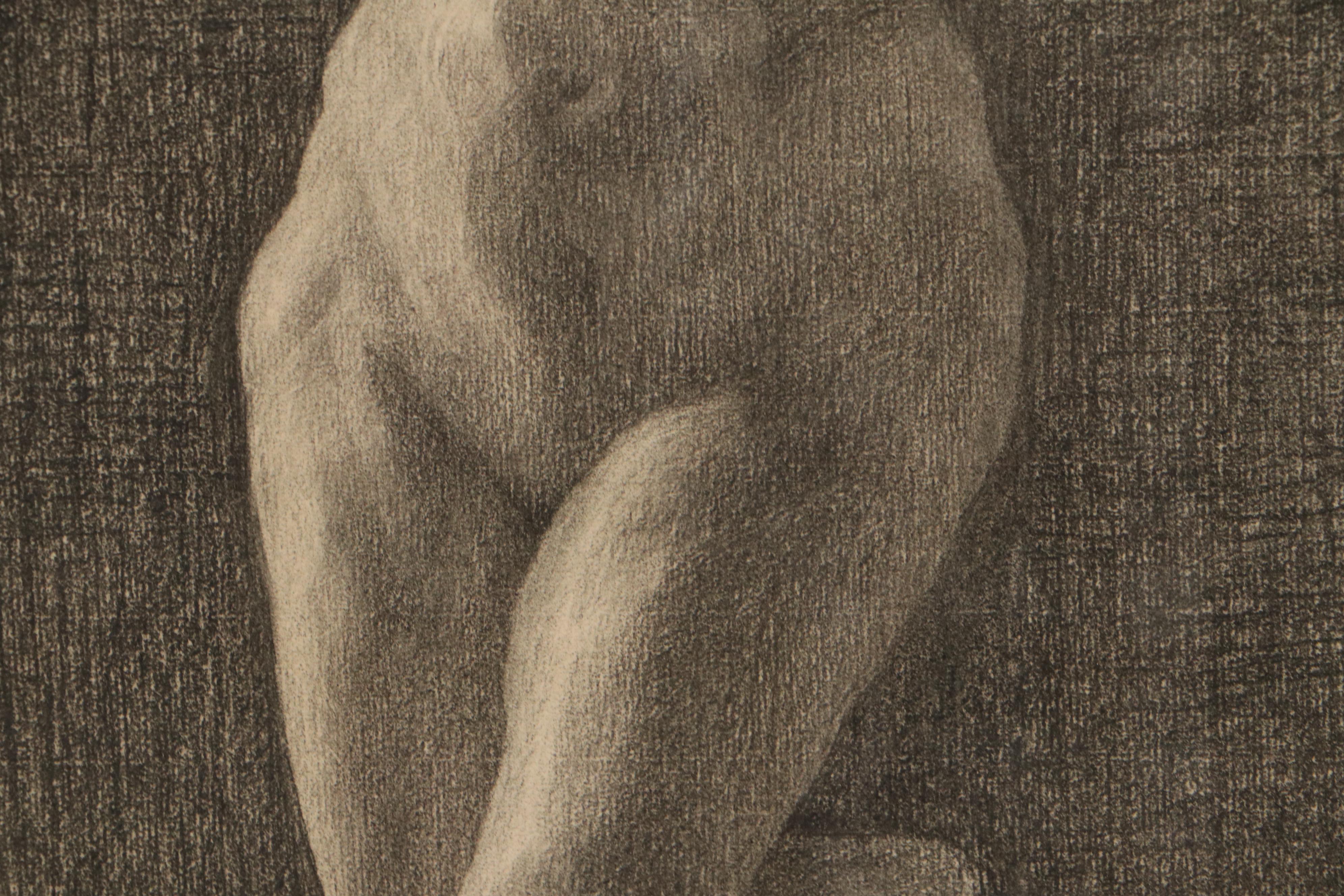 Elanor Colburn Figurative Charcoal Drawing of Statue