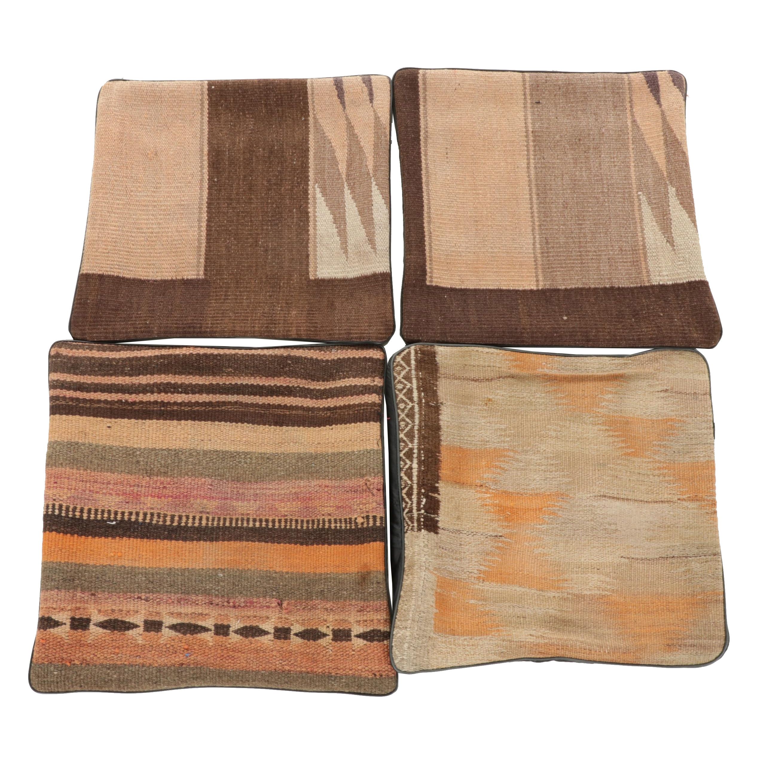 Handwoven Kilim Face Accent Pillow Covers