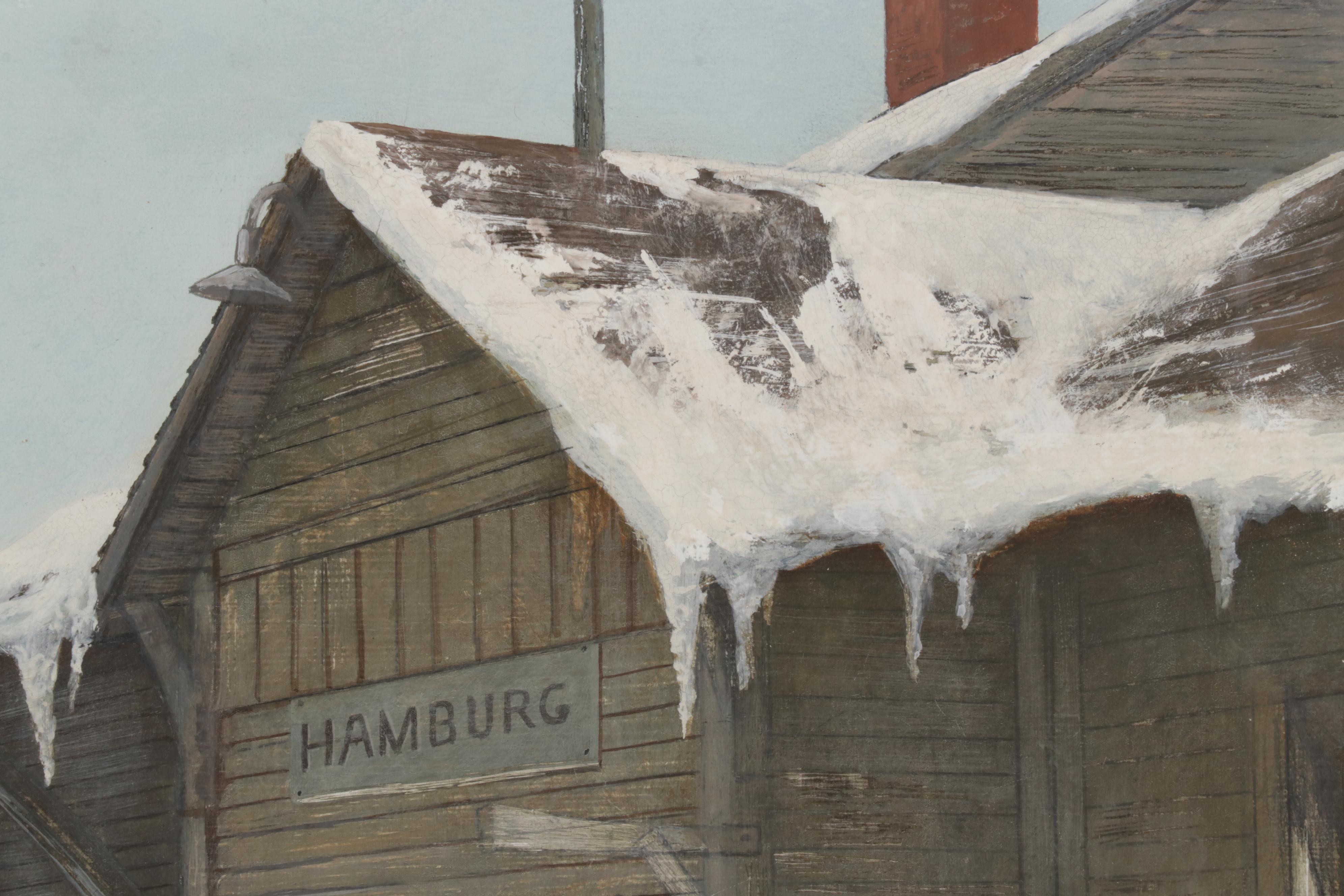 John Yerger Tempera Painting of Hamburg Train Station