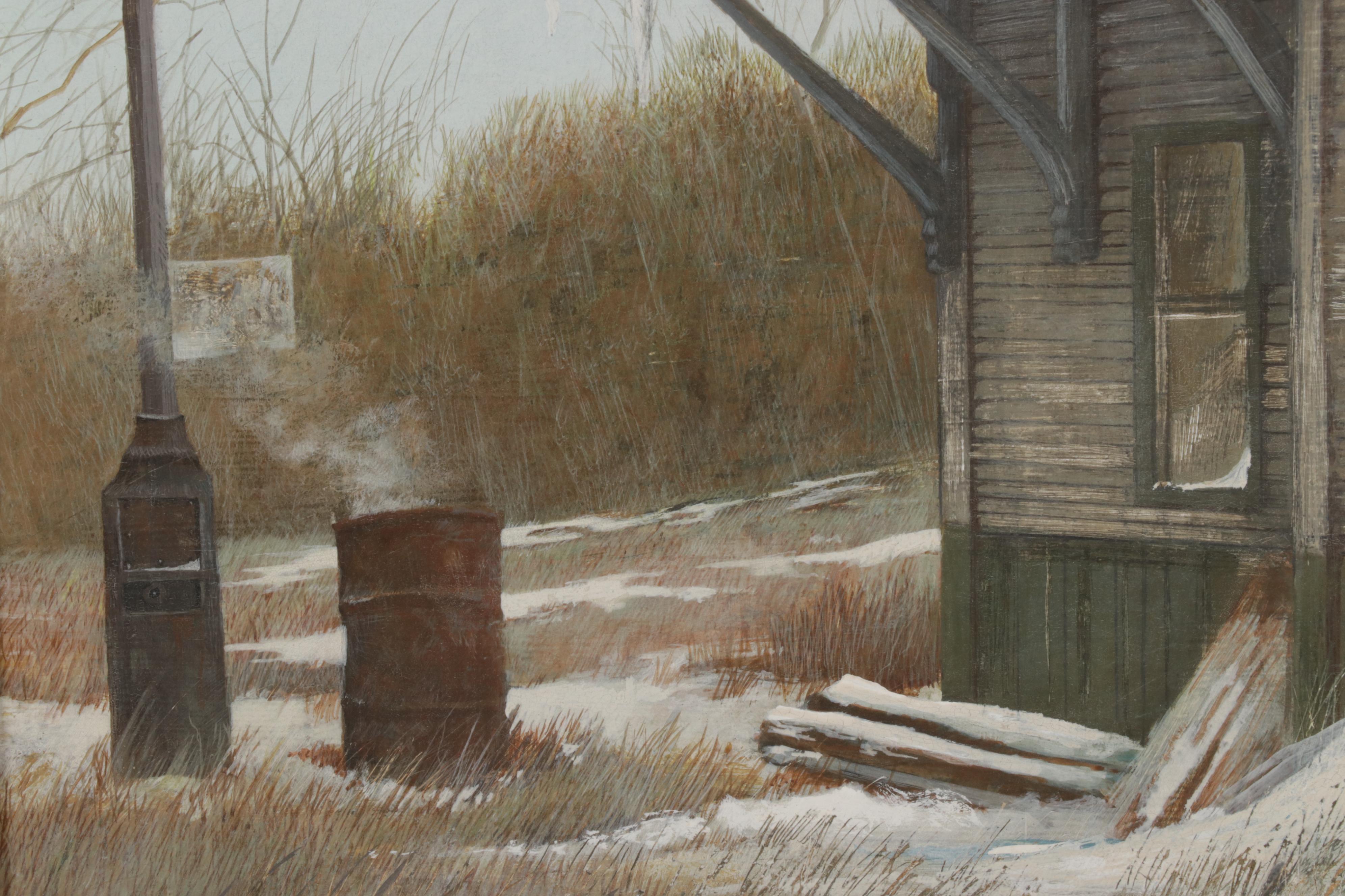 John Yerger Tempera Painting of Hamburg Train Station