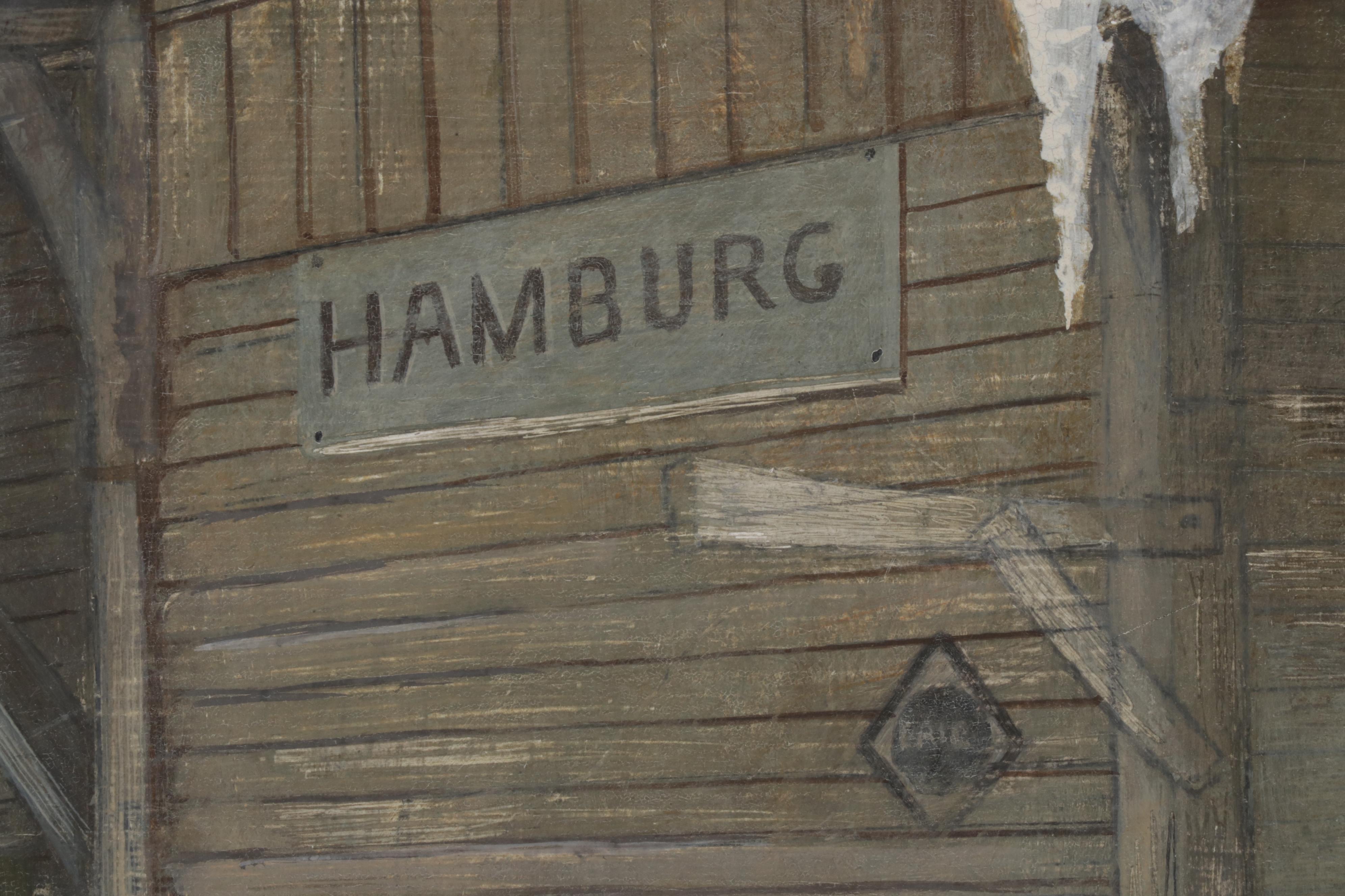 John Yerger Tempera Painting of Hamburg Train Station