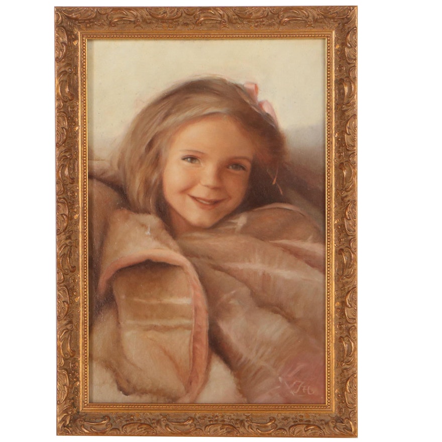 Portrait of Young Girl Oil Painting