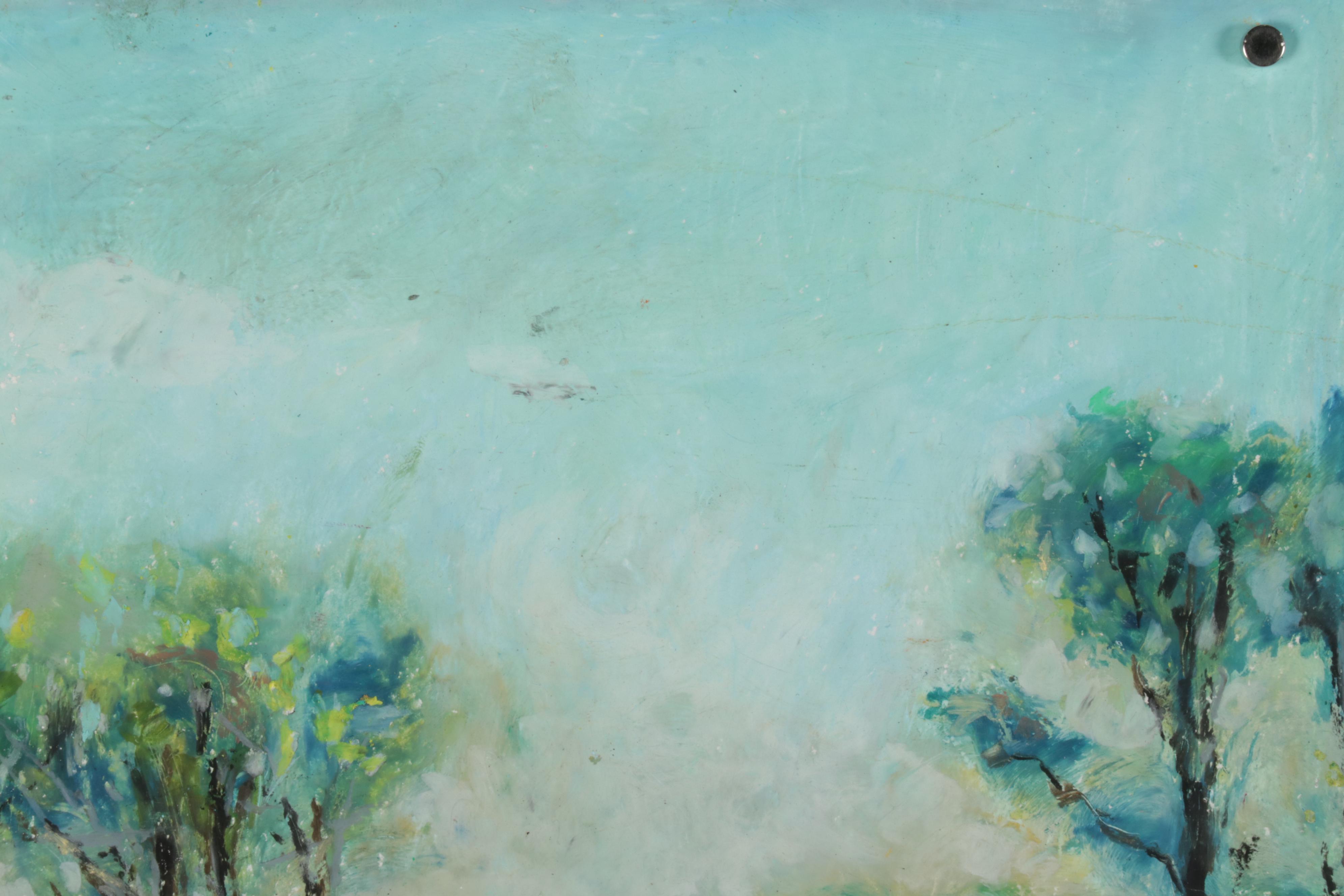 Chien Ming Su Landscape Pastel Drawings, Late 20th Century