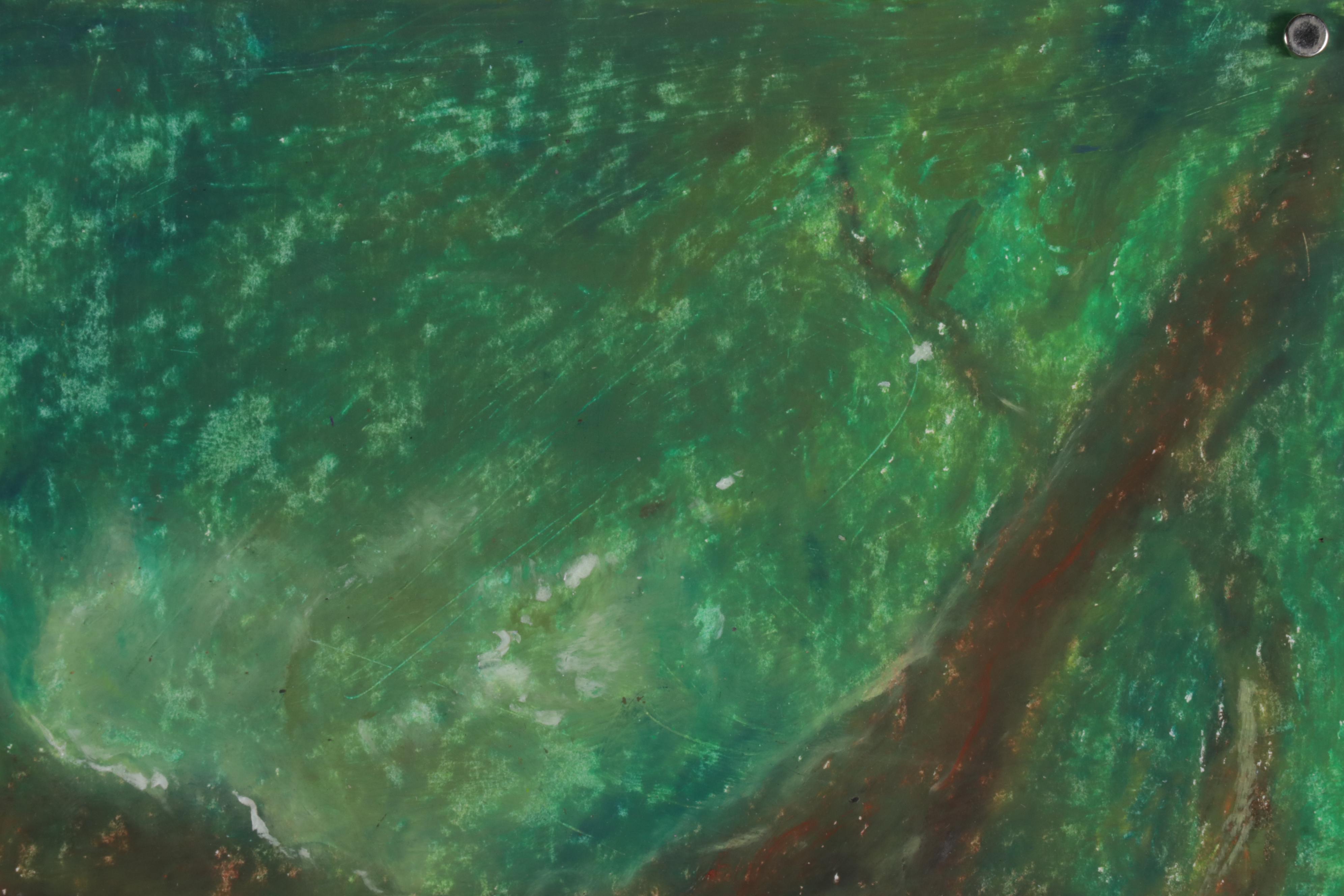 Chien Ming Su Landscape Pastel Drawings, Late 20th Century