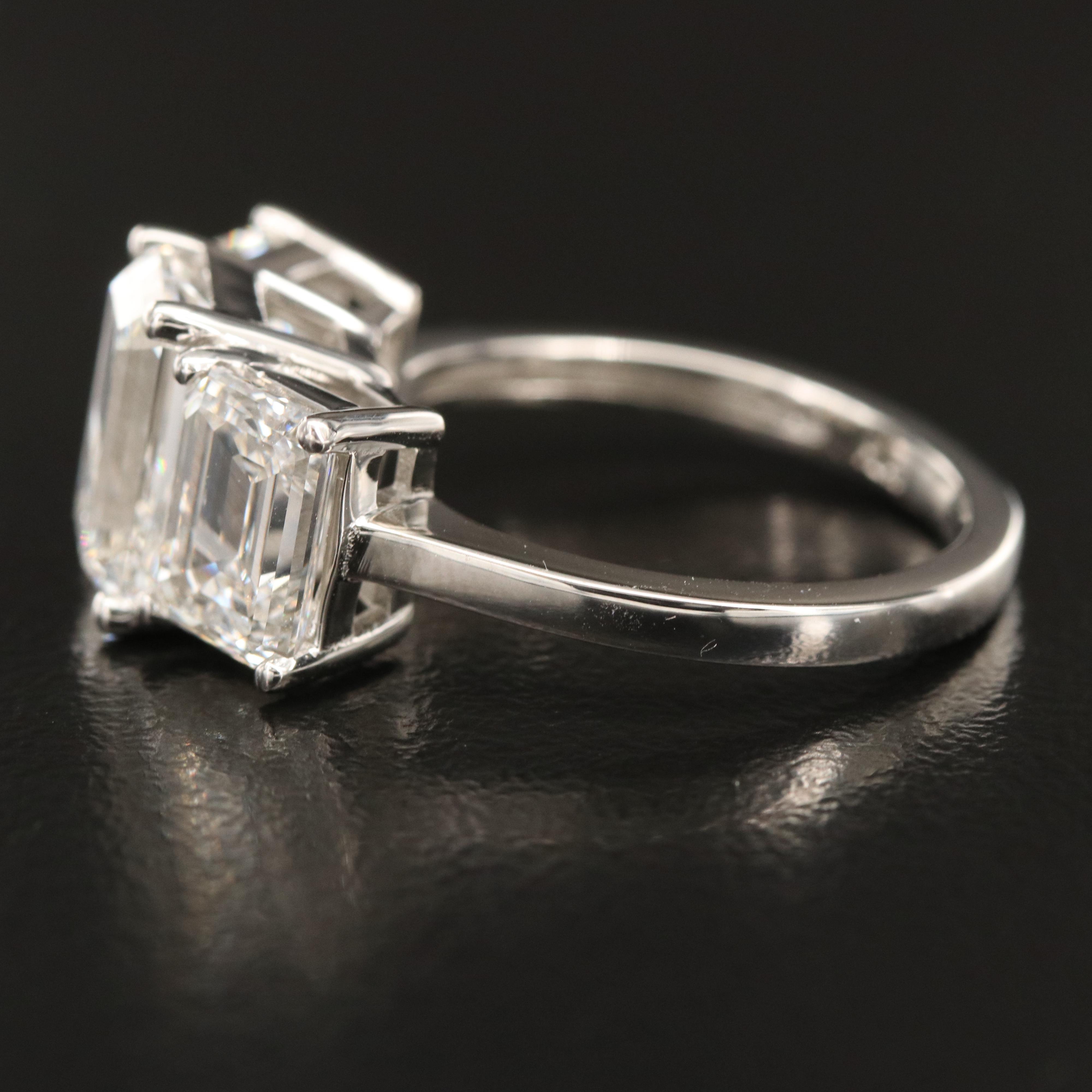 Platinum 6.03 CTW Lab Grown Diamond Ring with IGI Reports