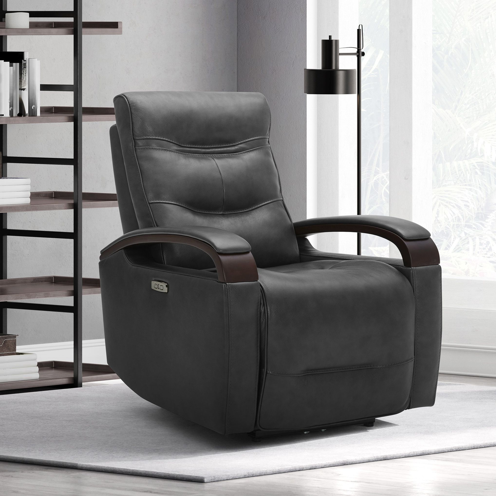 Gilman Creek Furniture "Canmore" Leather Power Recliner with Power Headrest