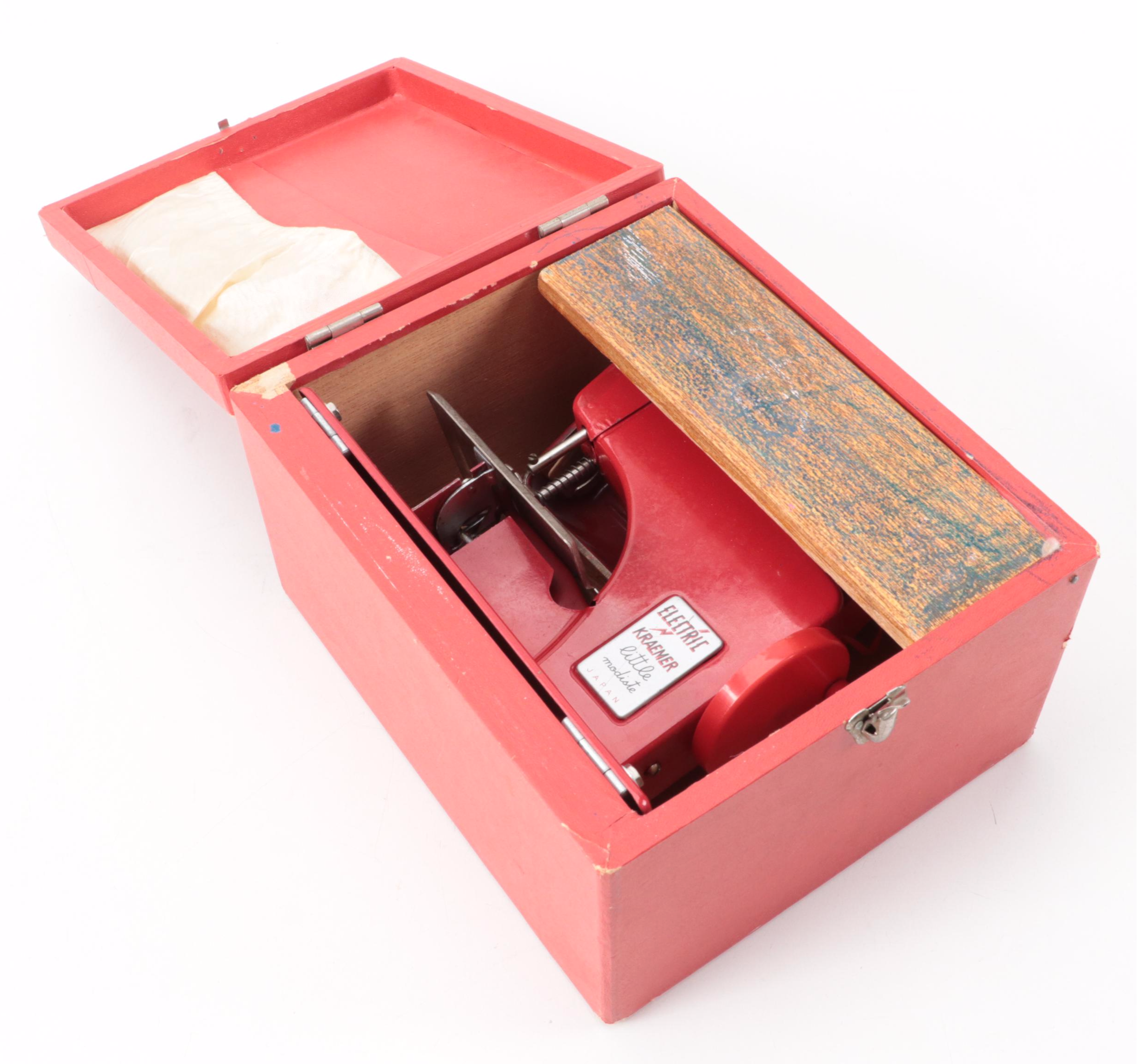 Electric Kraemer and Nassau Toy Sewing Machine and Iron, Mid-20th C.