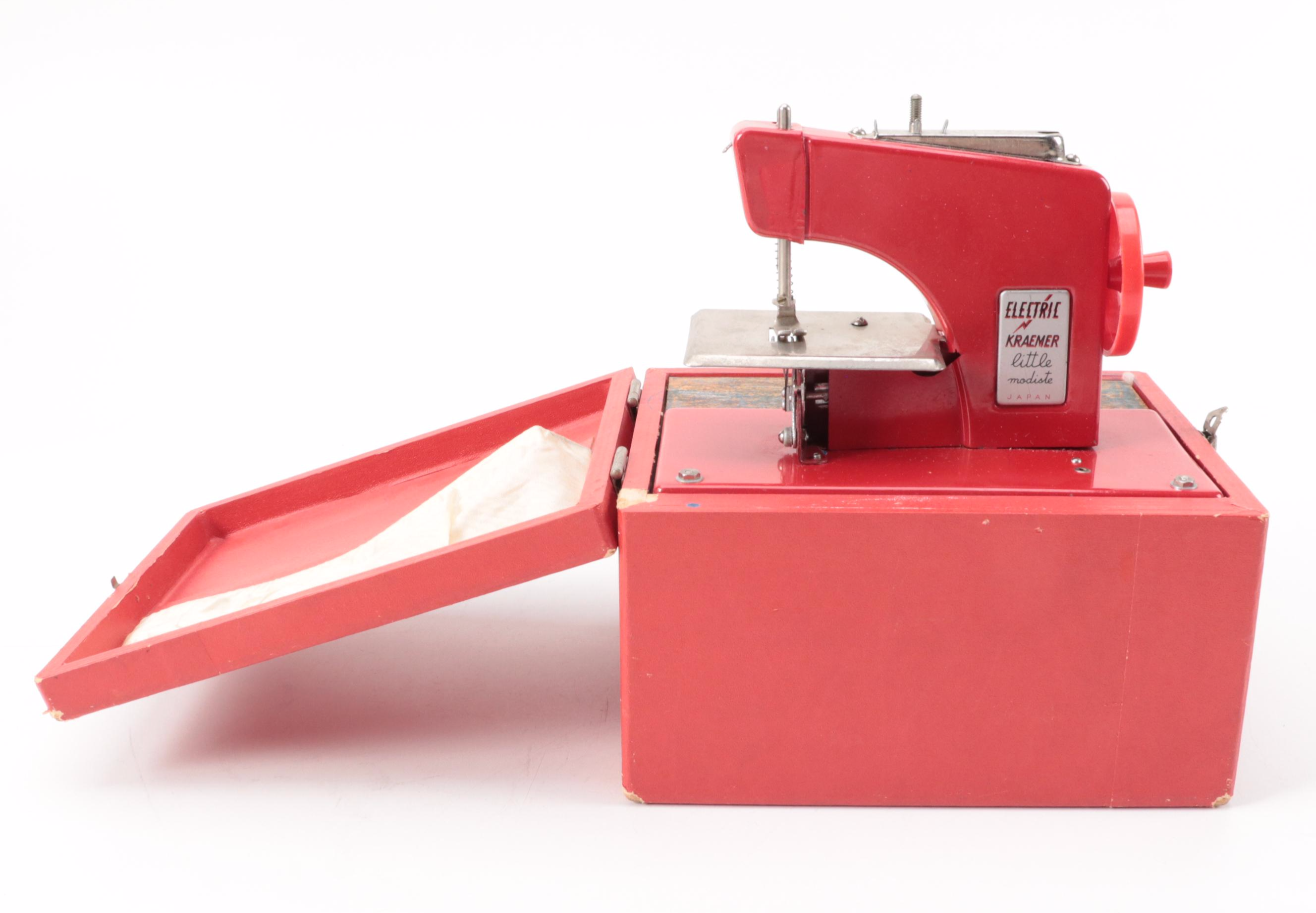 Electric Kraemer and Nassau Toy Sewing Machine and Iron, Mid-20th C.