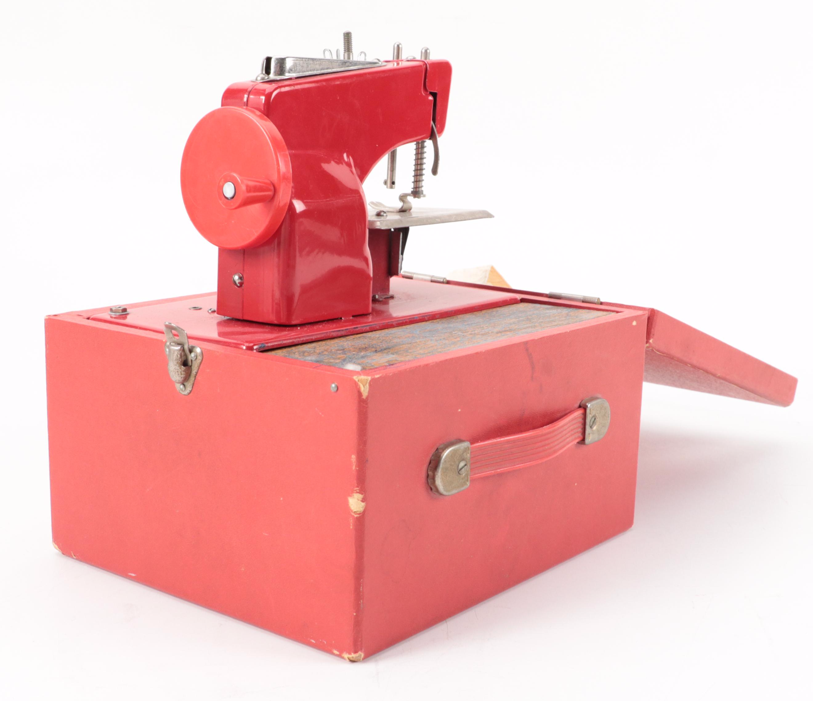 Electric Kraemer and Nassau Toy Sewing Machine and Iron, Mid-20th C.