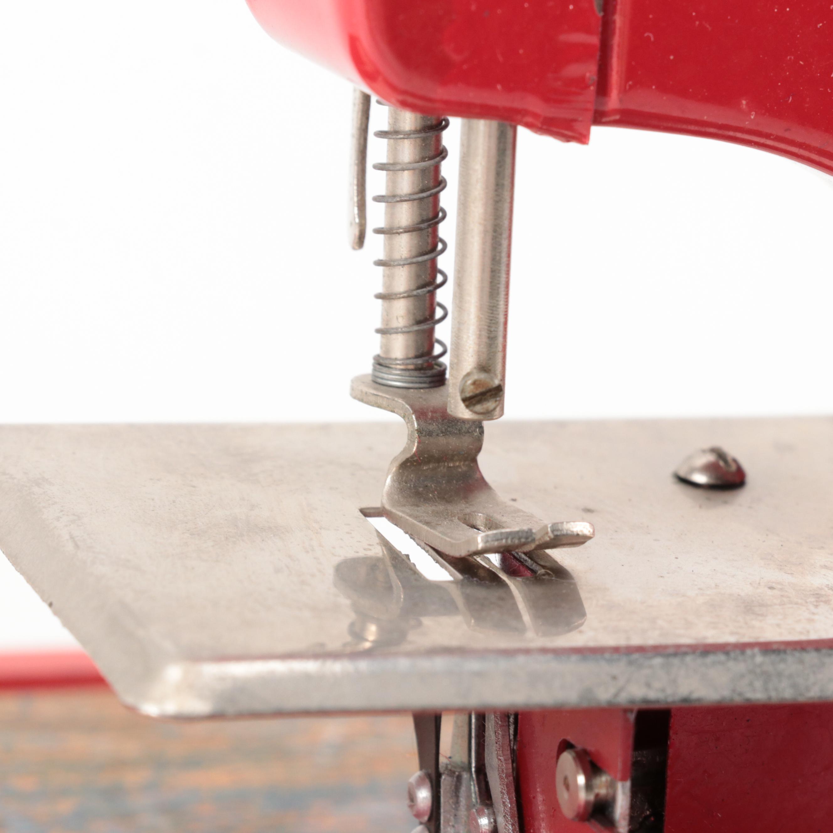 Electric Kraemer and Nassau Toy Sewing Machine and Iron, Mid-20th C.