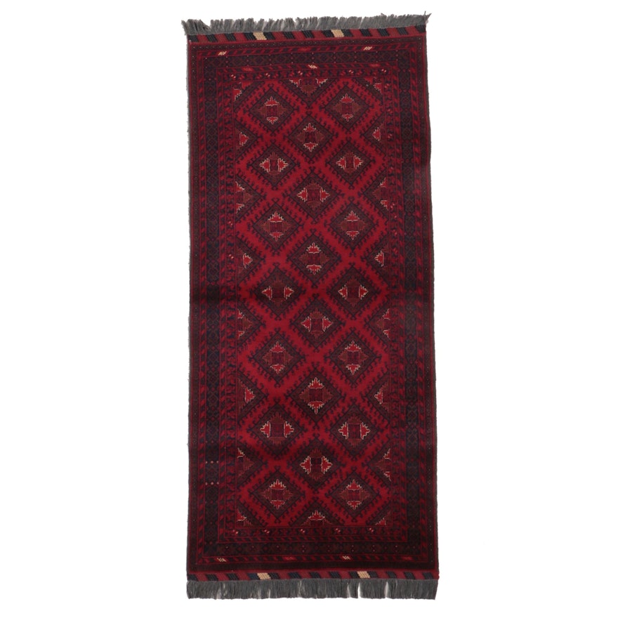 3' x 7' Hand-Knotted Afghan Baluch Carpet Runner