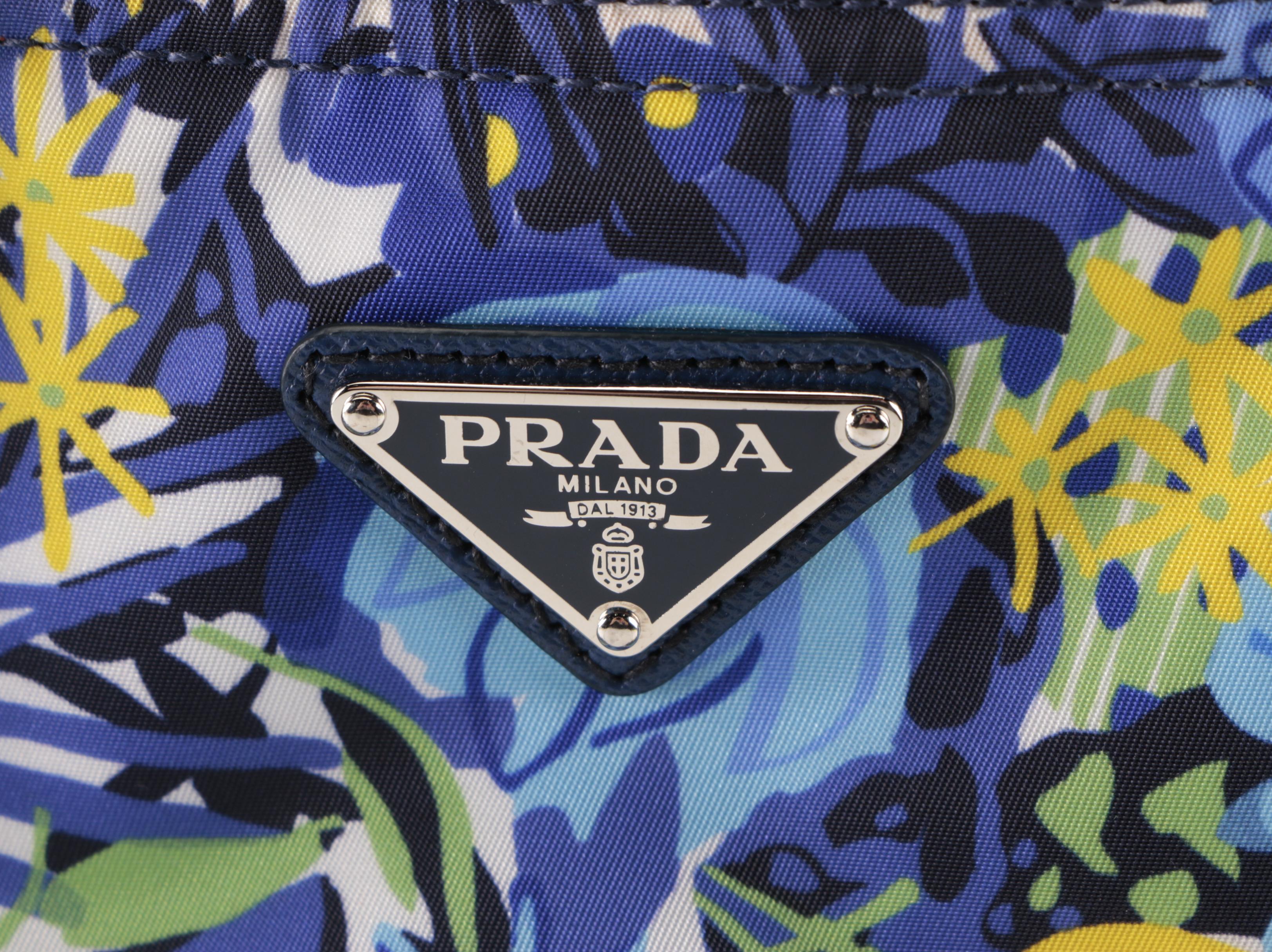 Prada Tall Tote in Floral Tessuto Stampato Nylon