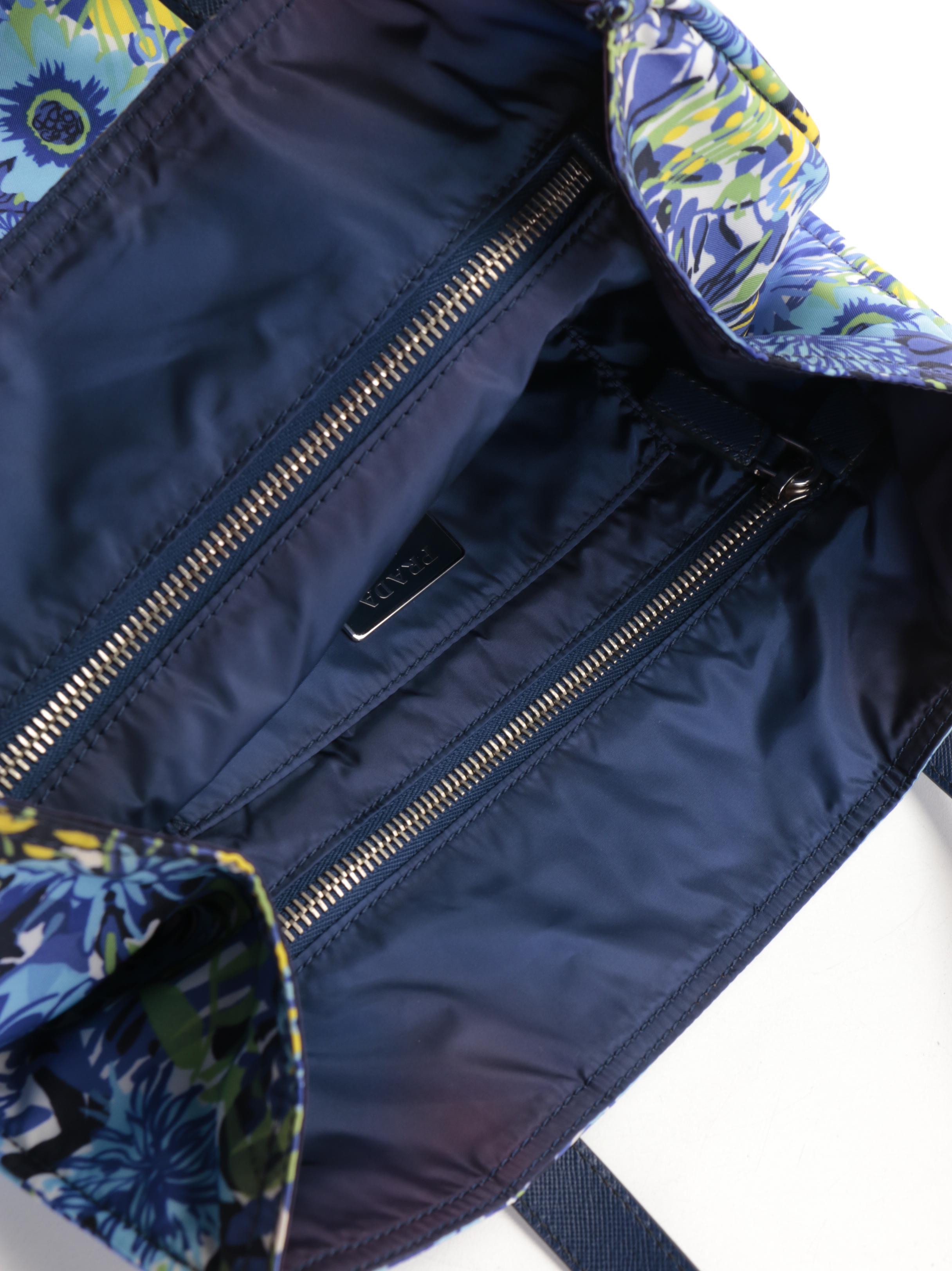 Prada Tall Tote in Floral Tessuto Stampato Nylon