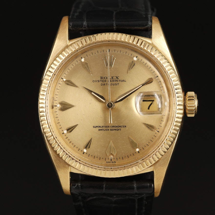 1966 Rolex Oyster Perpetual Datejust 18K Wristwatch