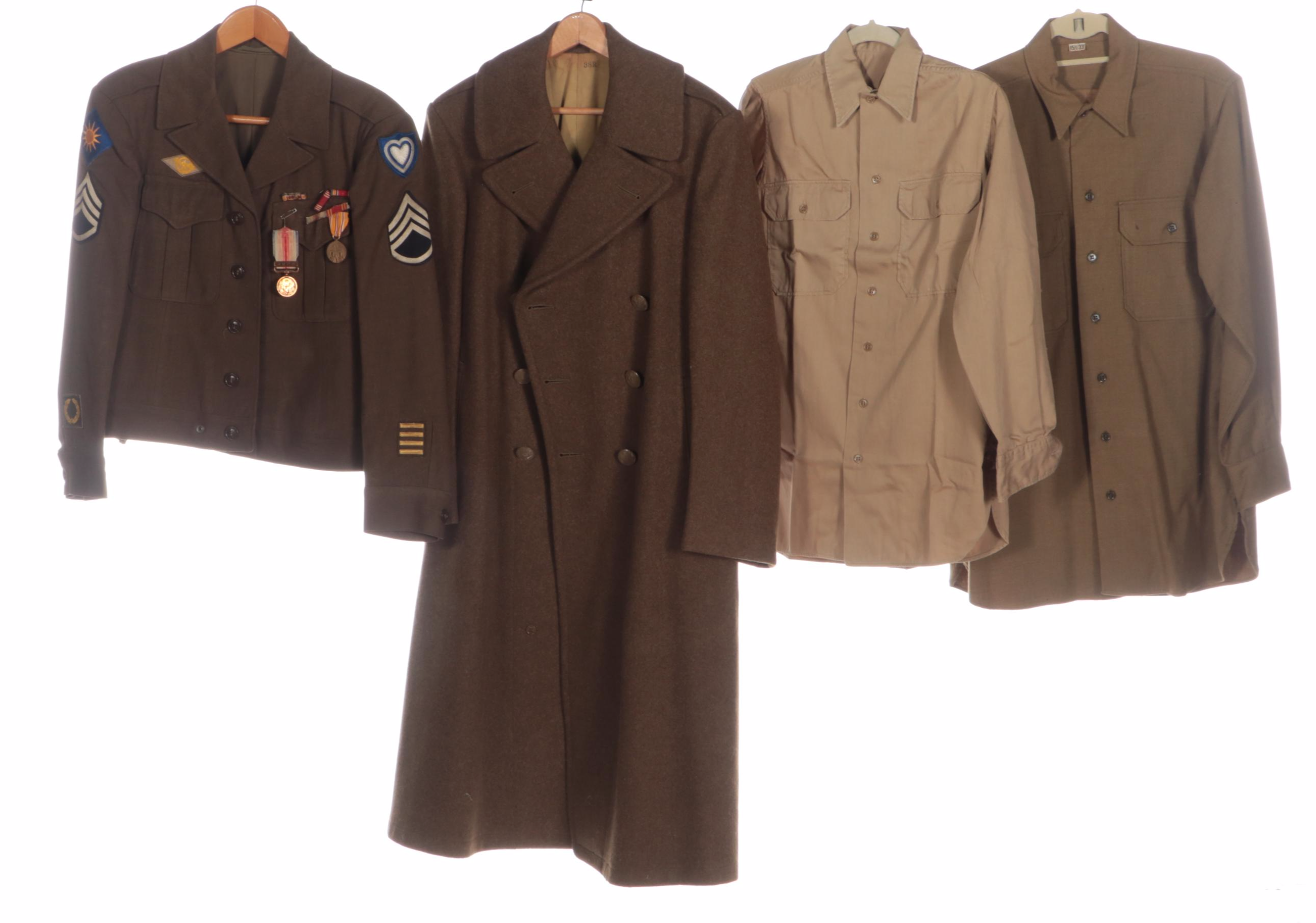 WWII Era U.S. Army Olive Green Wool Dress Service Uniform