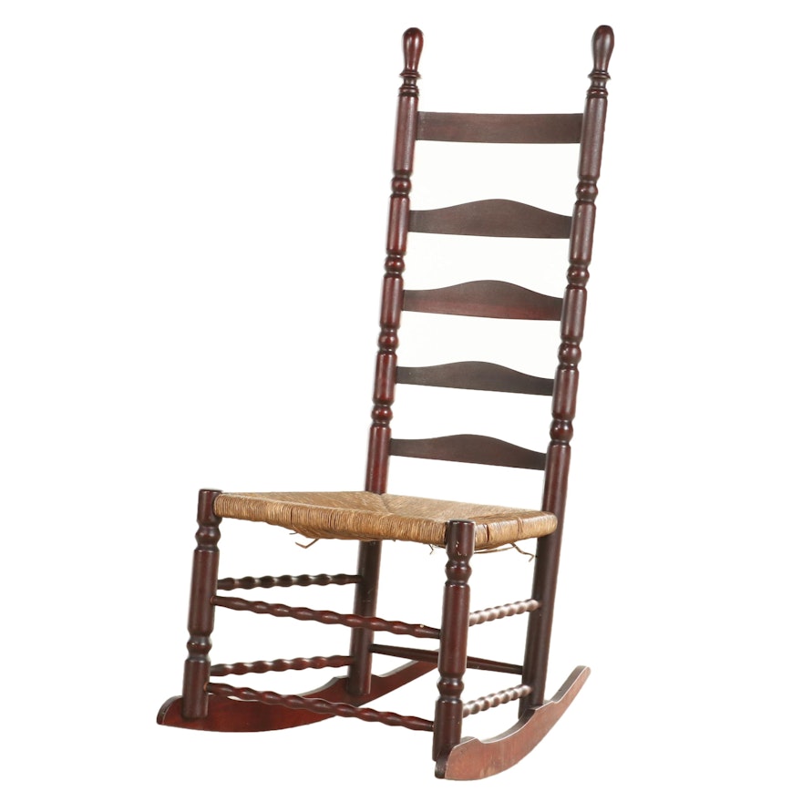 American Colonial Style Ladderback Rocking Chair
